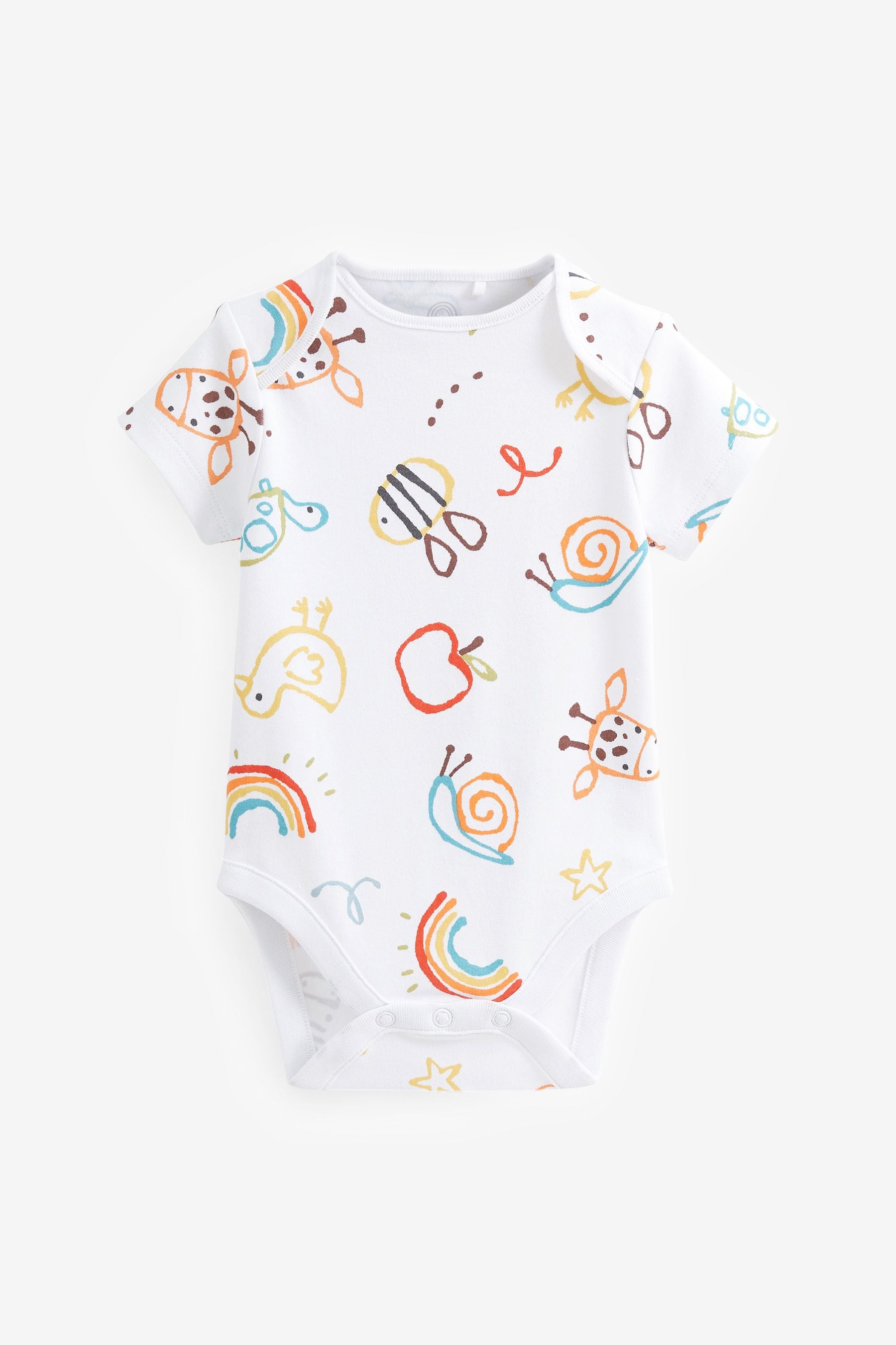 Bright Baby Short Sleeve Bodysuits 3 Pack