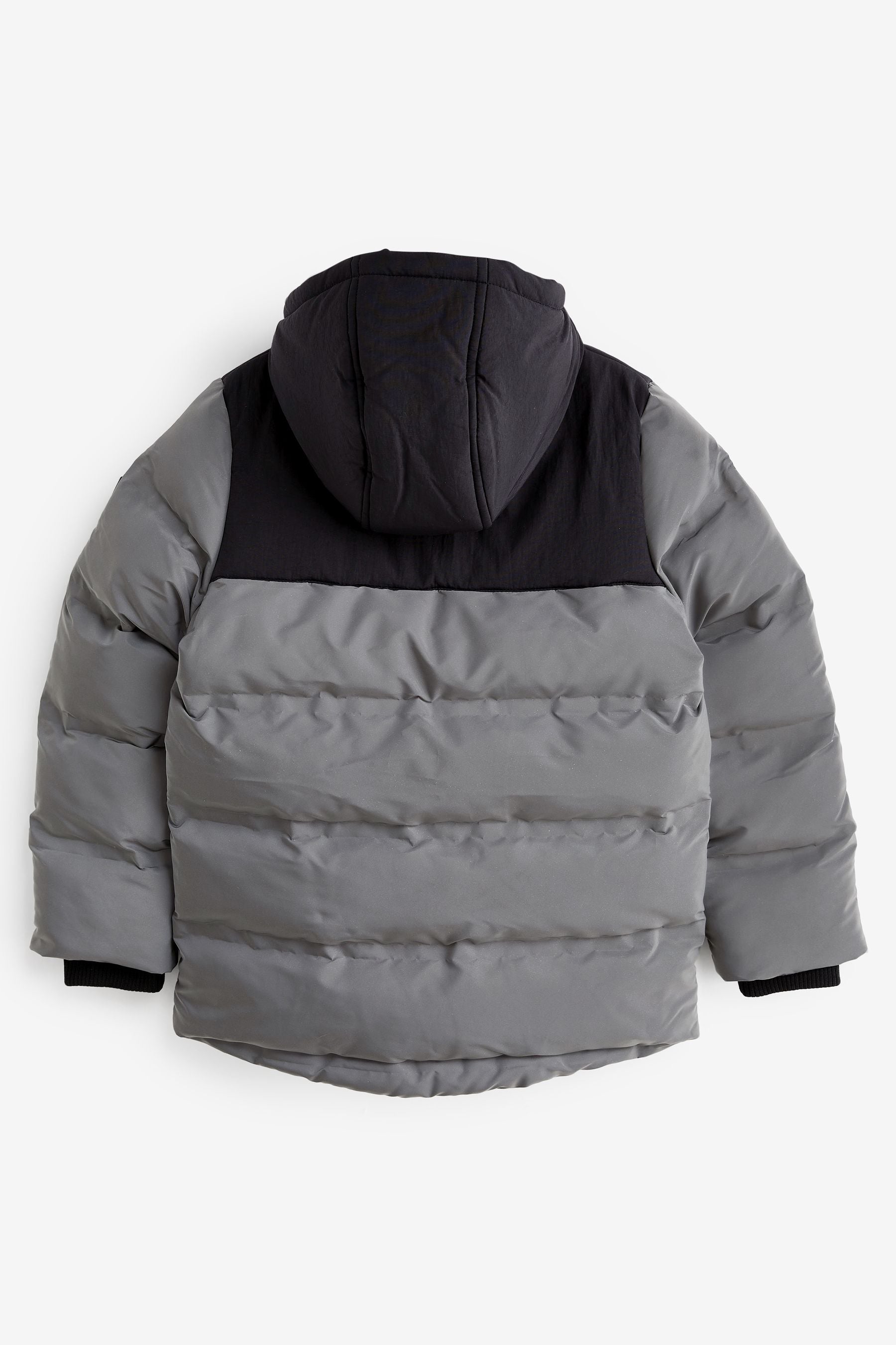 Silver Reflective Fleece Lined Padded Puffer Coat (3-16yrs)