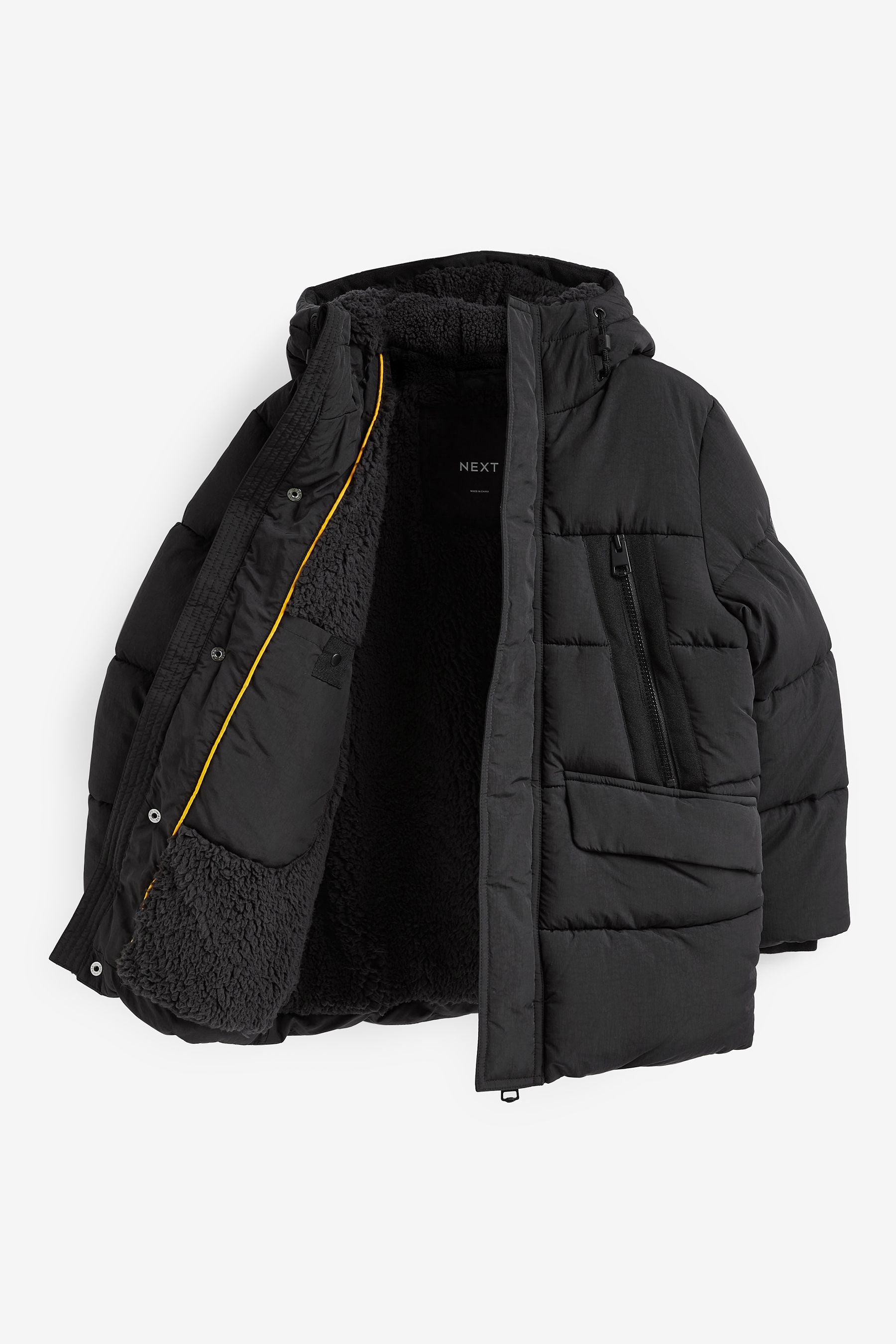 Black Padded Puffer Coat (3-16yrs)