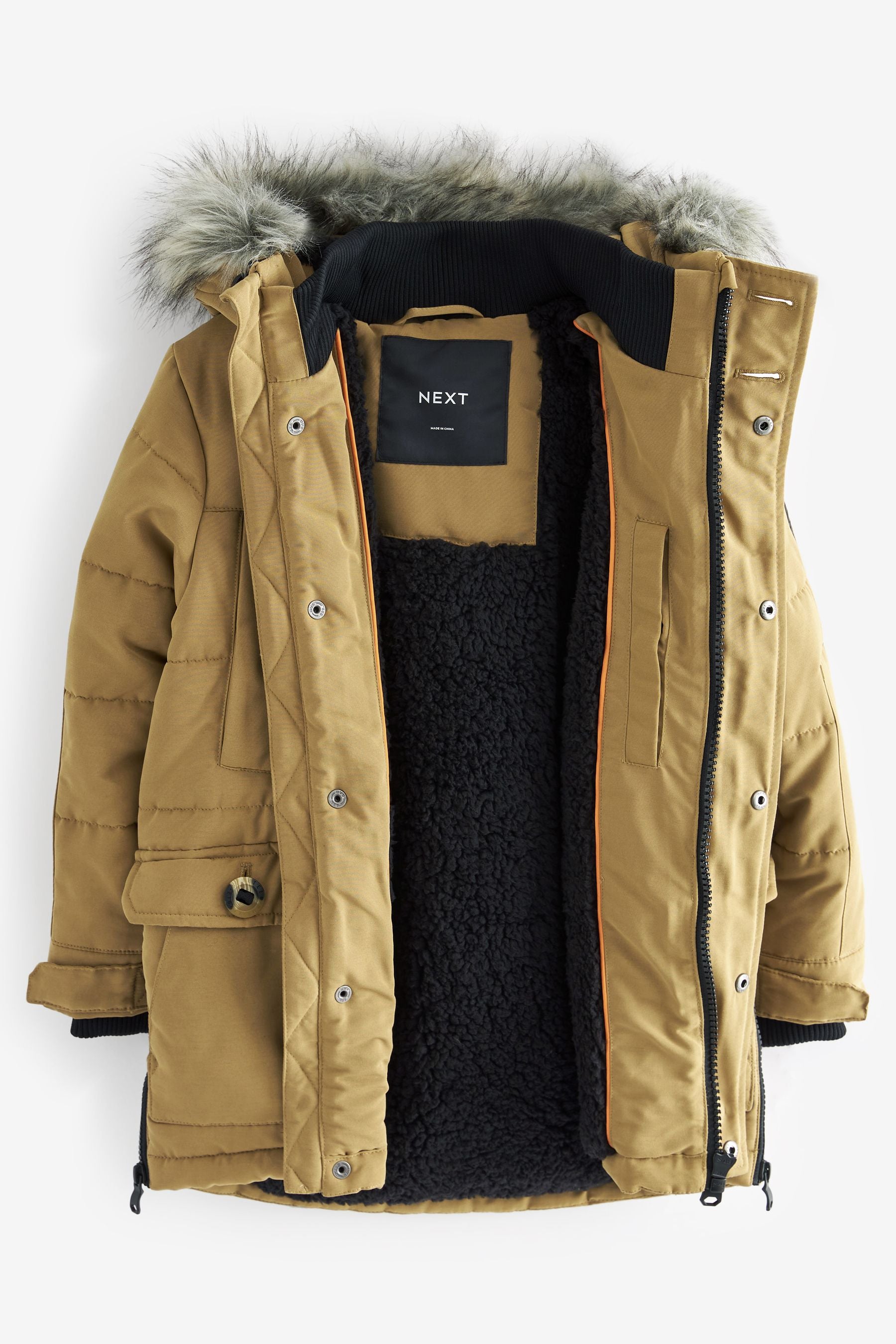 Neutral Padded Parka Coat (3-16yrs)