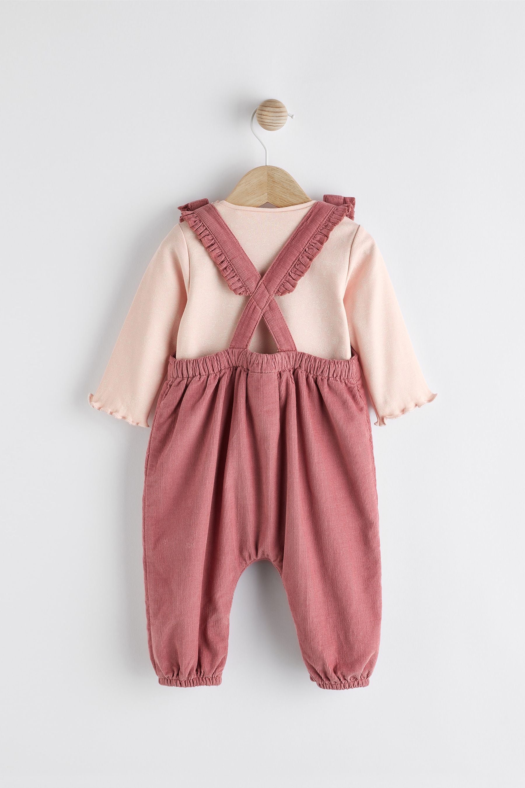 Pink Baby 2pc Baby Dungaree & Bodysuit Set (0mths-2yrs)