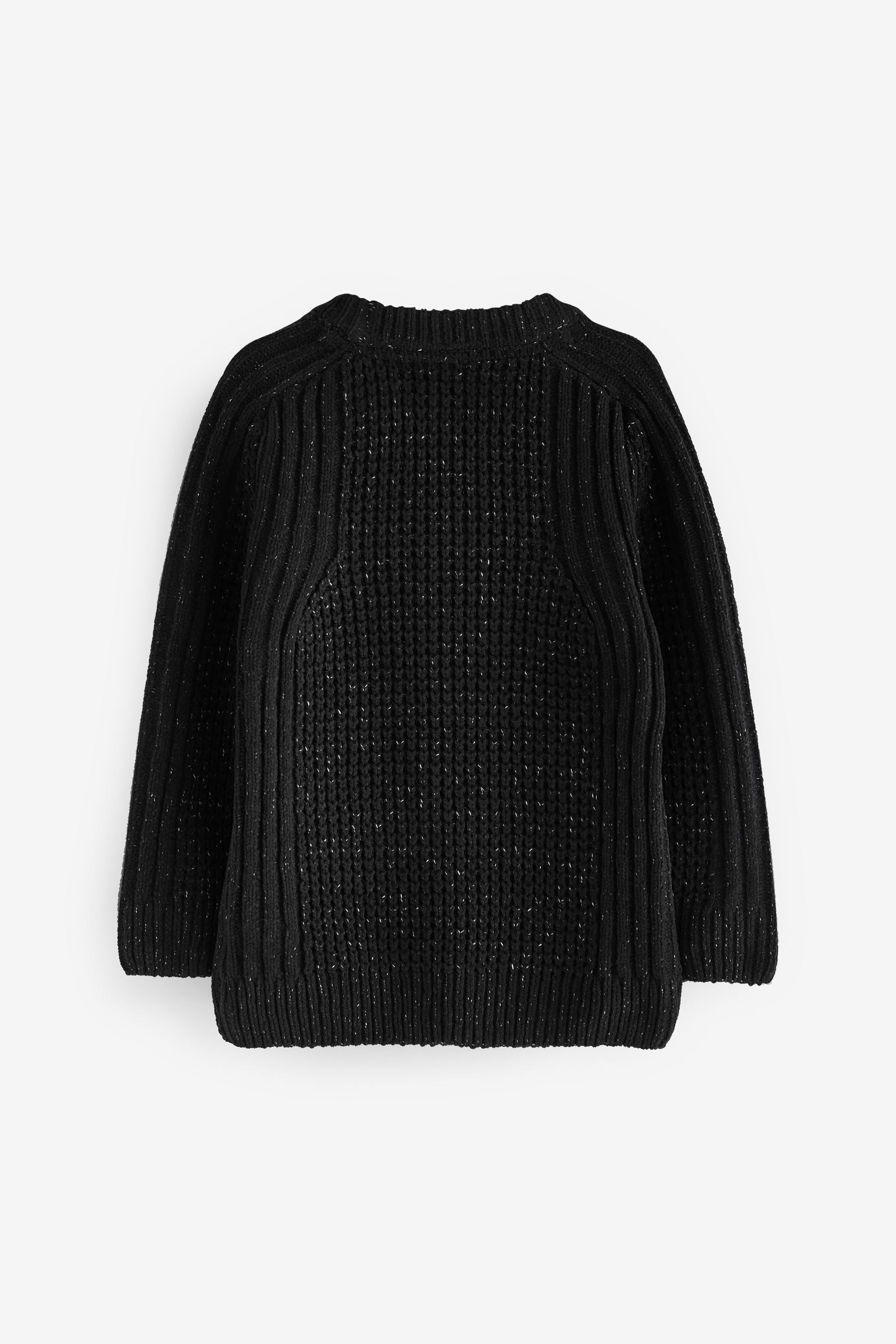 Black Chenille Crew Jumper (3-16yrs)