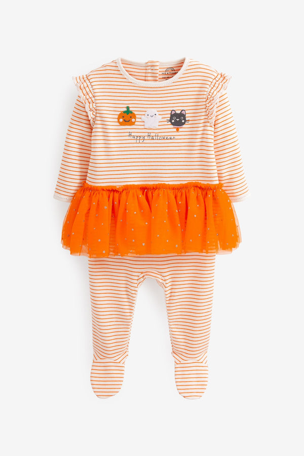 Orange Halloween Tutu Sleepsuit 1 Pack (0-2yrs)