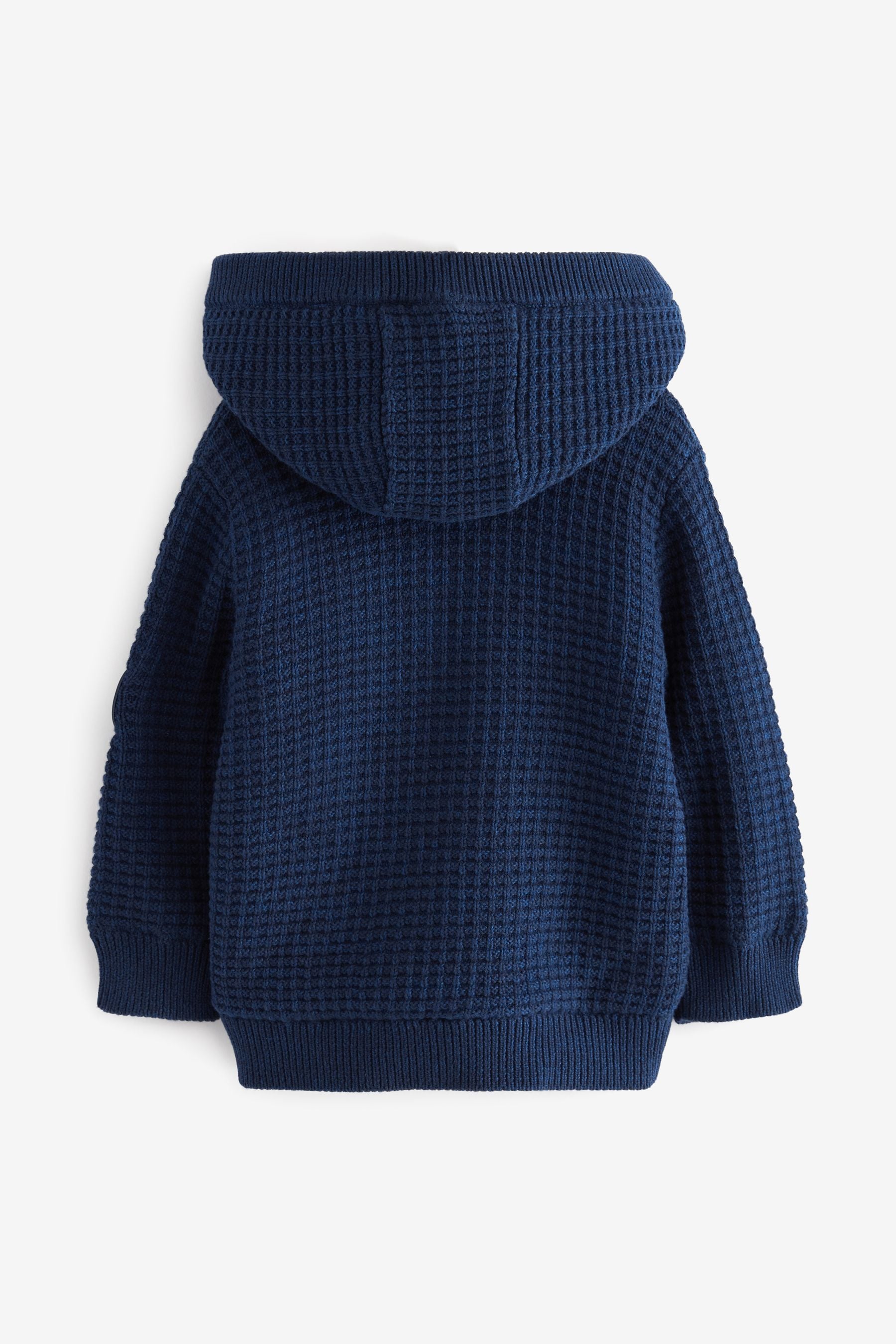 Navy Blue Borg Lined Hooded Cardigan (3mths-7yrs)