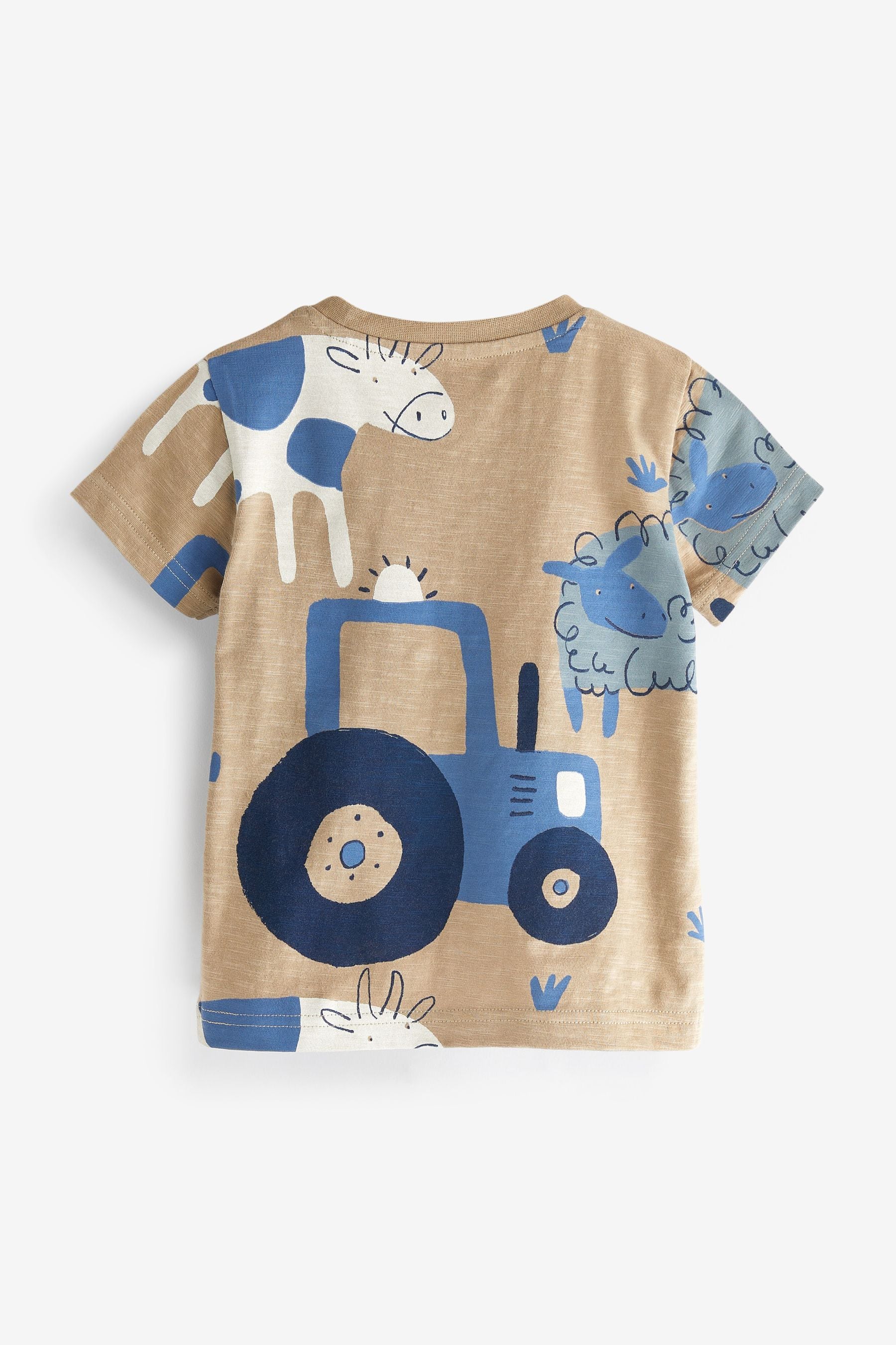 Blue Farm Character Short Sleeve T-Shirts 3 Pack (3mths-7yrs)