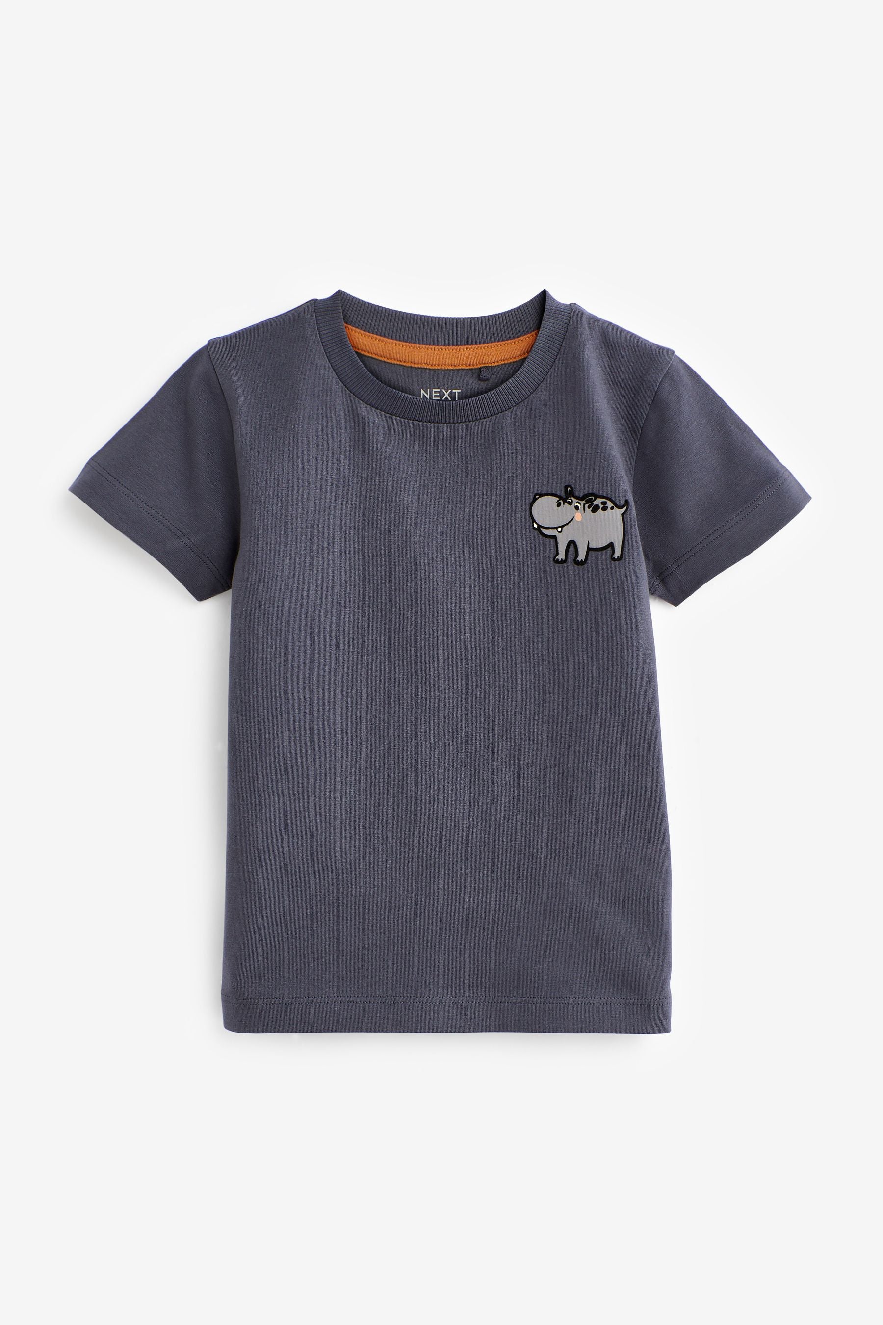 Navy Blue/Khaki Green Short Sleeve T-Shirts 5 Pack (3mths-7yrs)