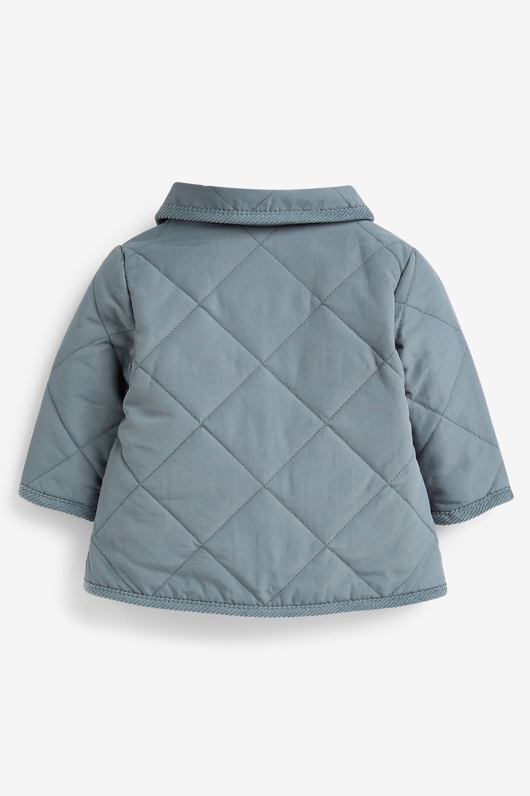 Navy Blue Quilted Collar Baby Jacket (0mths-2yrs)