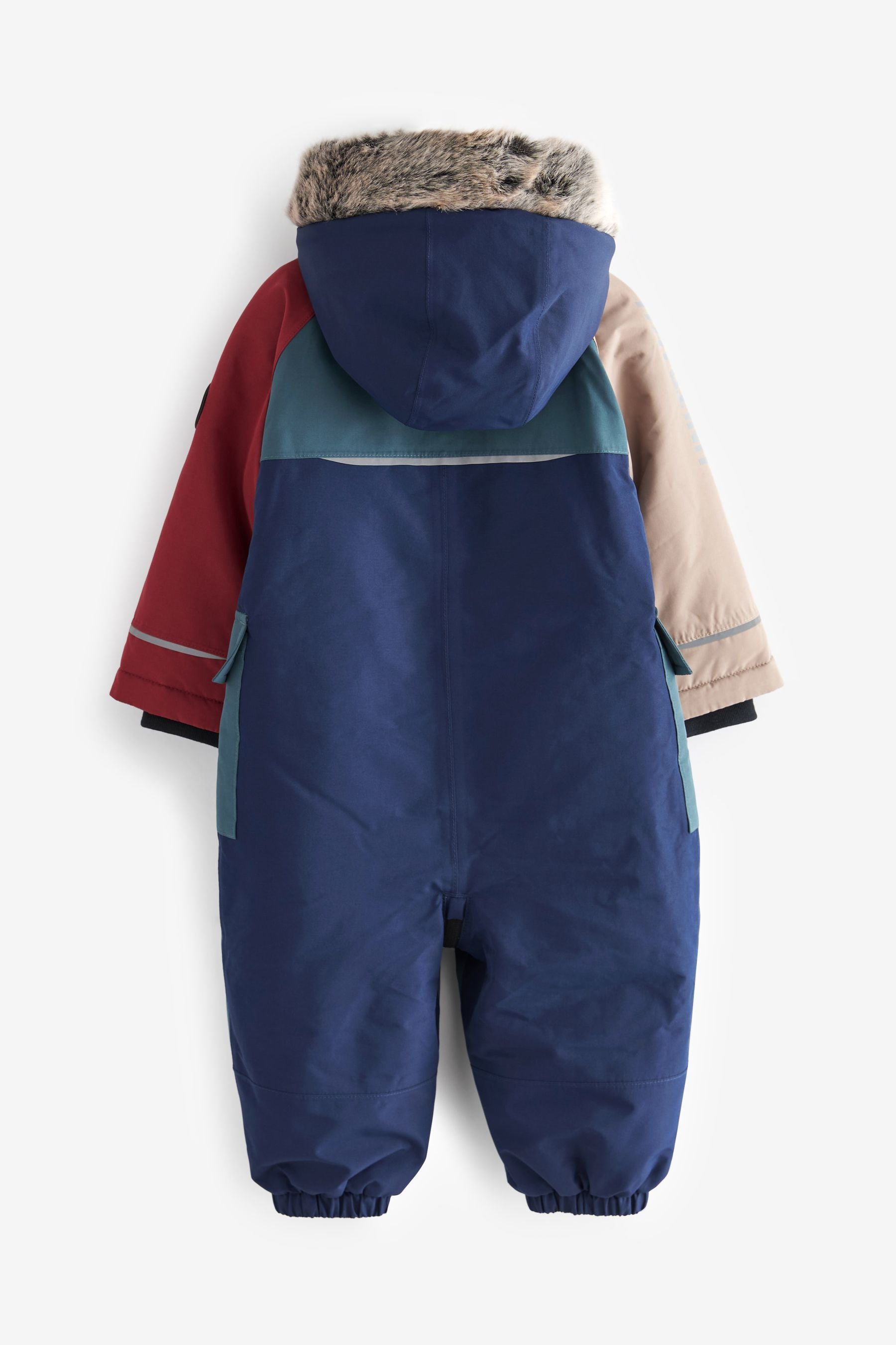 Blue Colourblock Waterproof Snowsuit (3mths-7yrs)