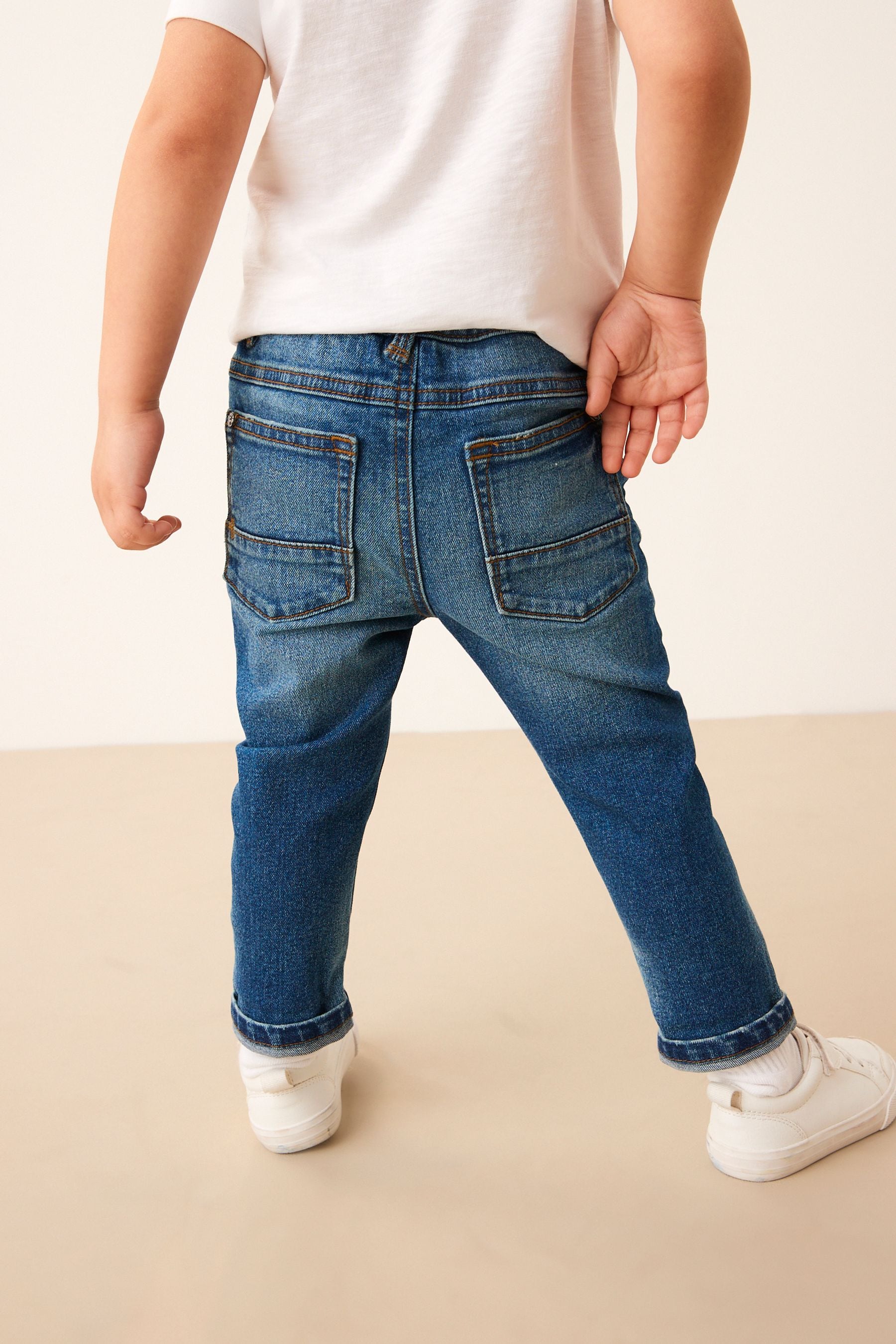 Mid Blue Denim Distressed Jeans (3mths-7yrs)