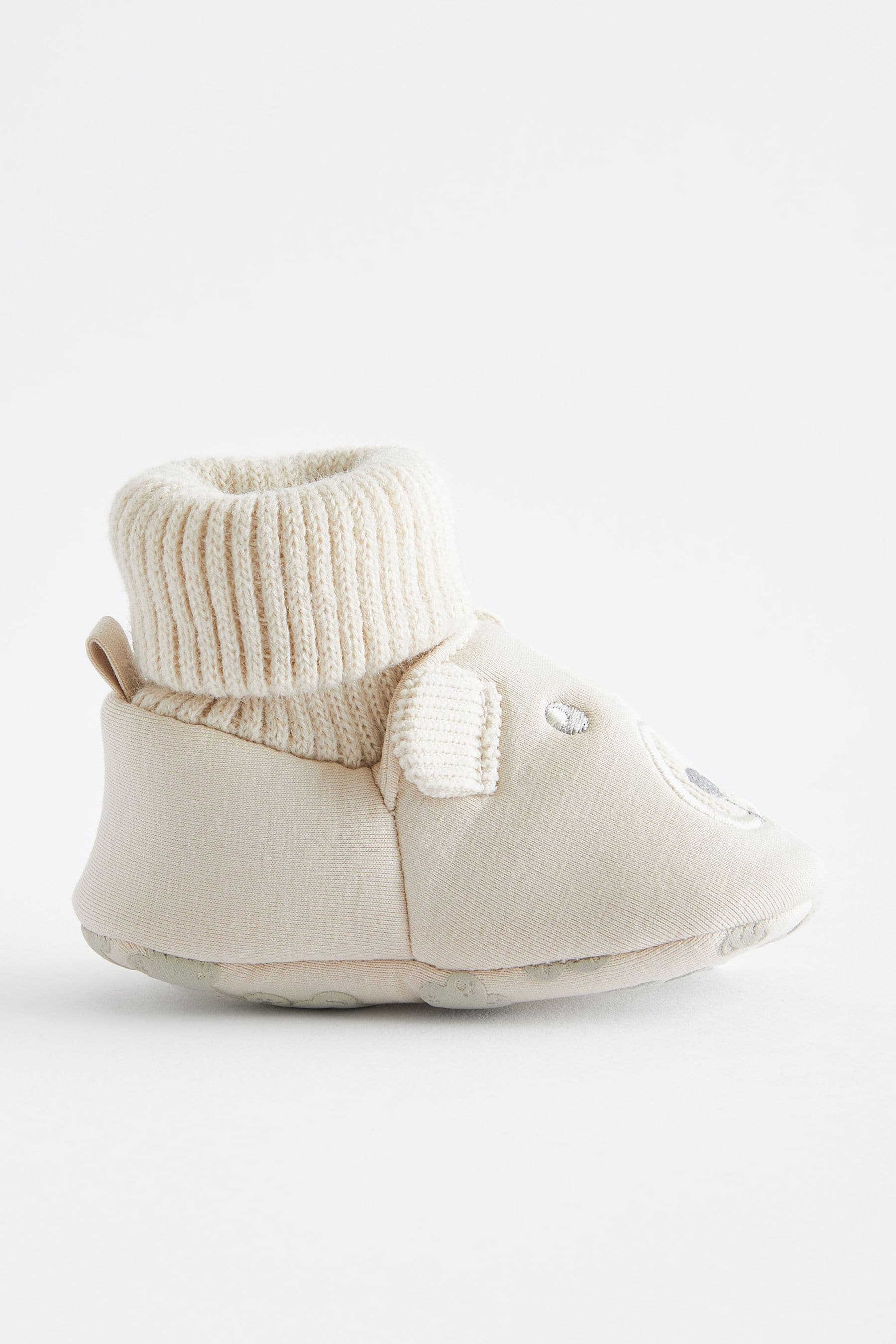 Neutral Bear Sensory Sock Top Baby Shoes (0-2mths)