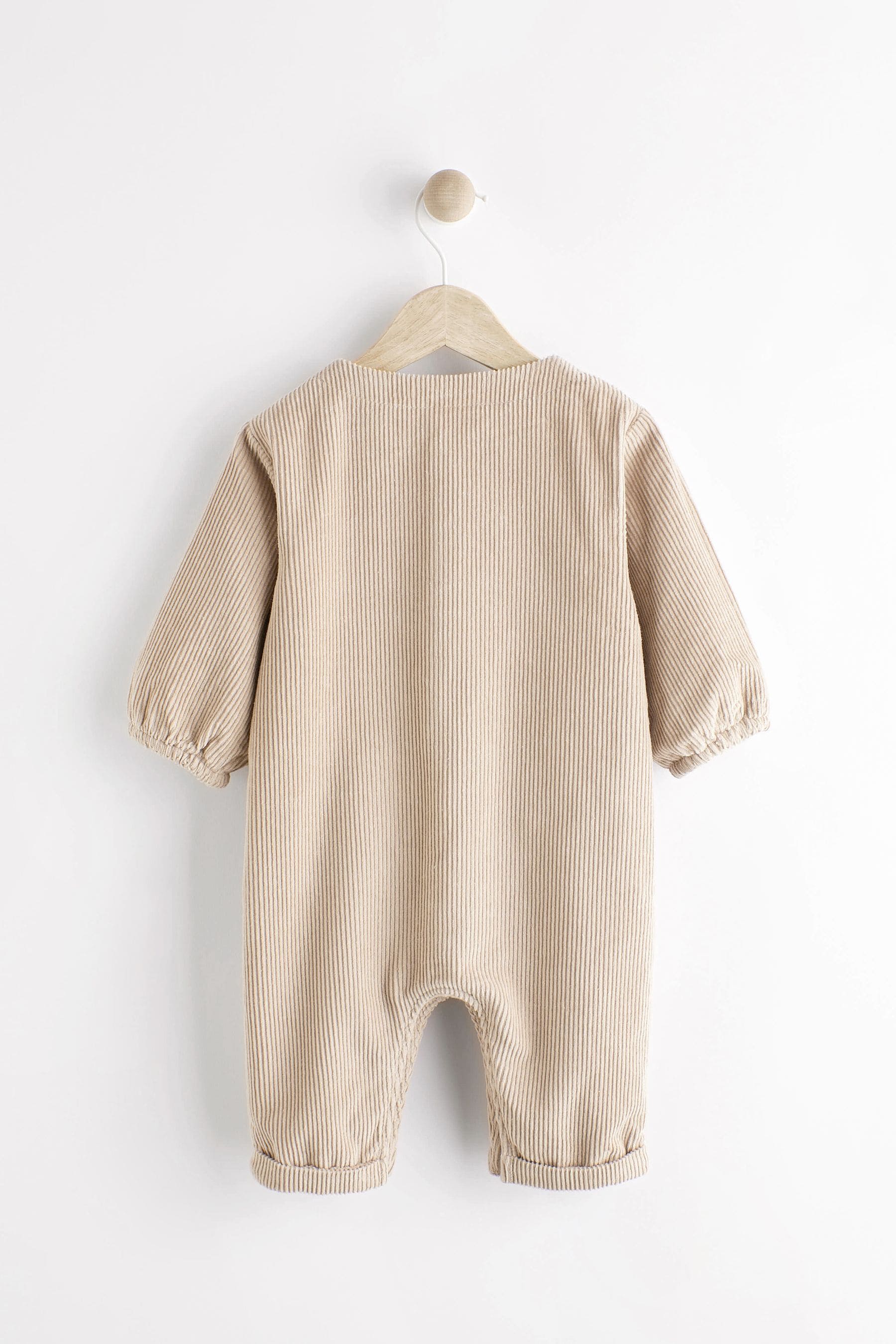 Neutral Corduroy Baby Romper (0mths-3yrs)