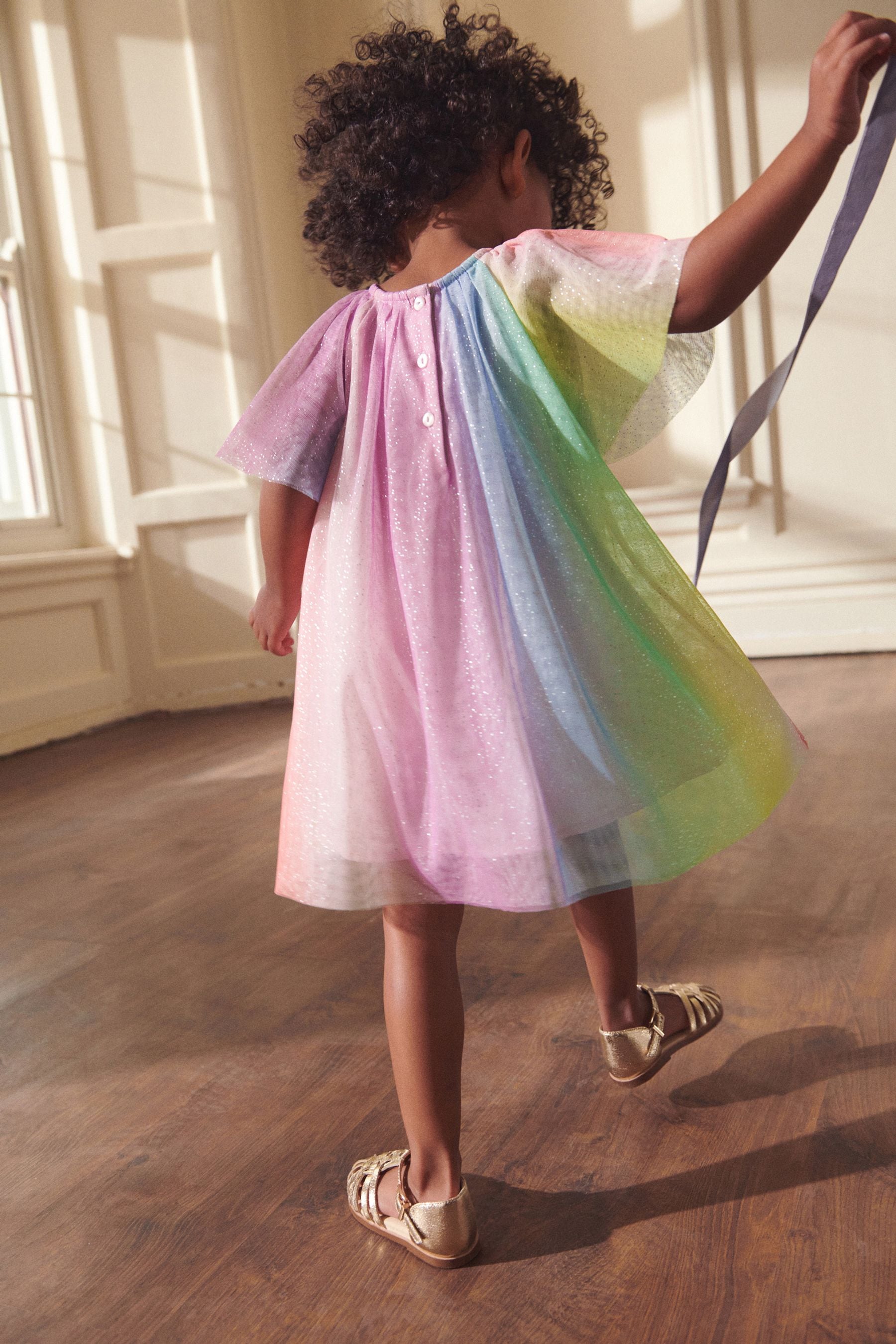 Rainbow Sparkle Tulle Party Dress (3mths-10yrs)