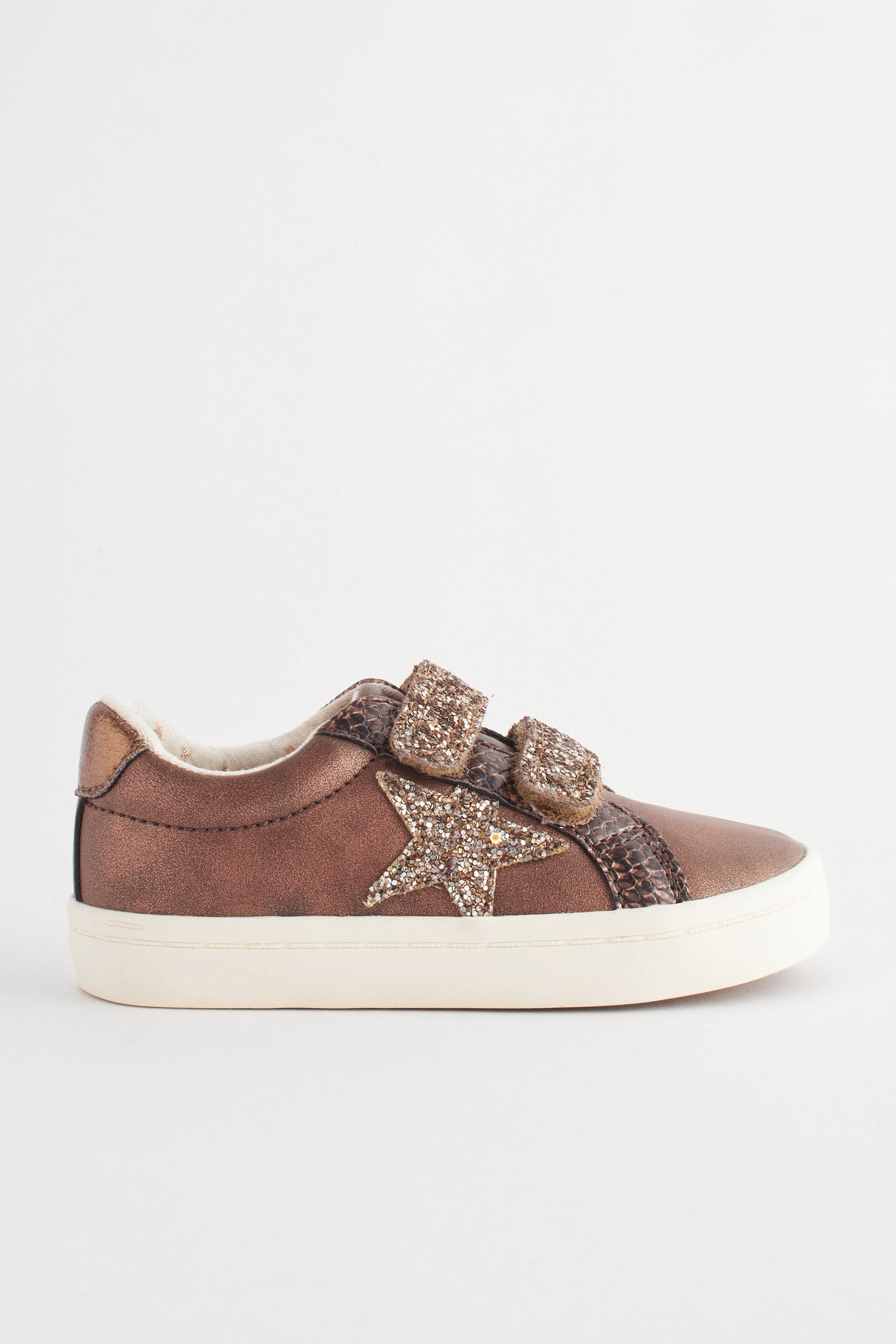 Bronze Brown Glitter Star Trainers