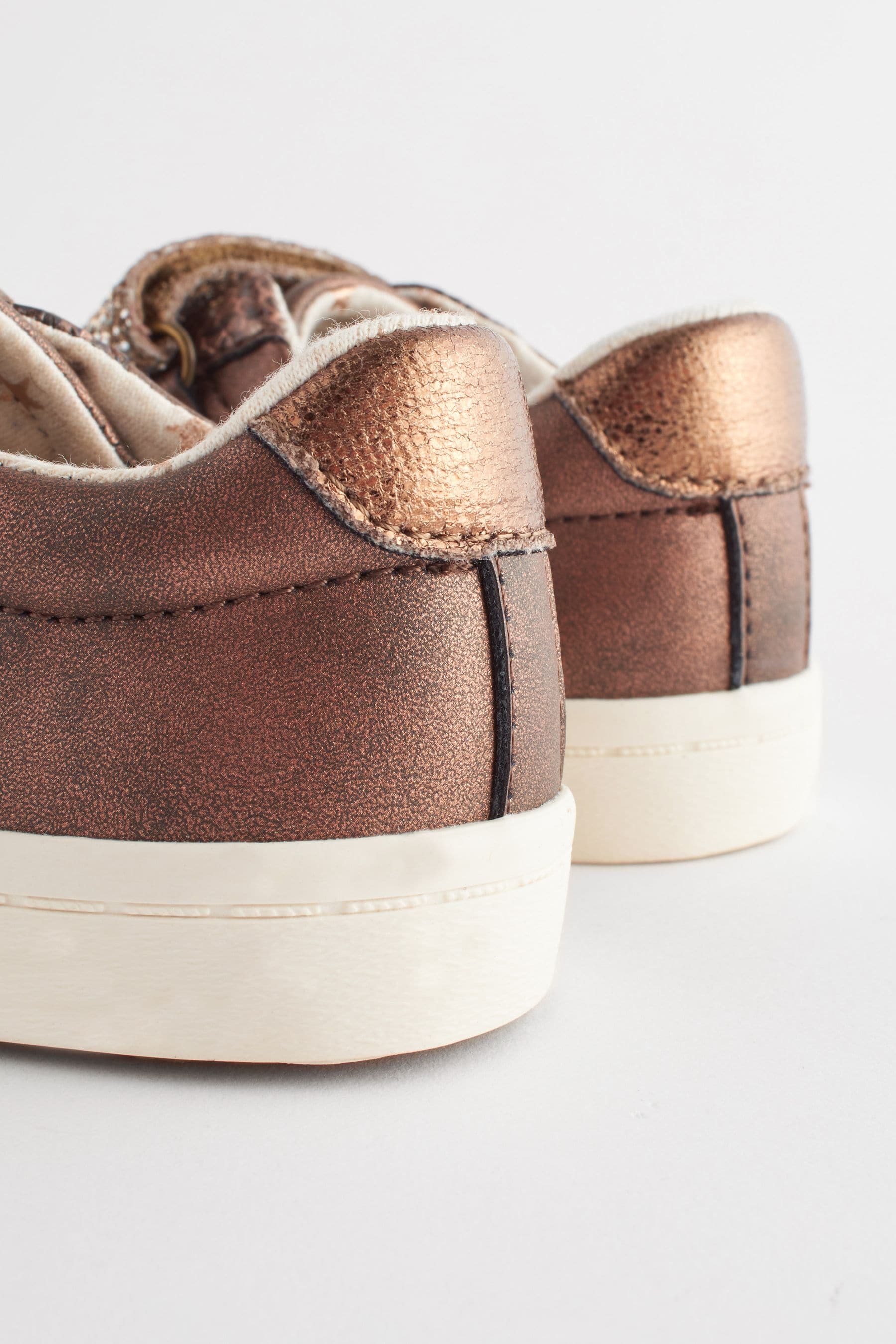 Bronze Brown Glitter Star Trainers