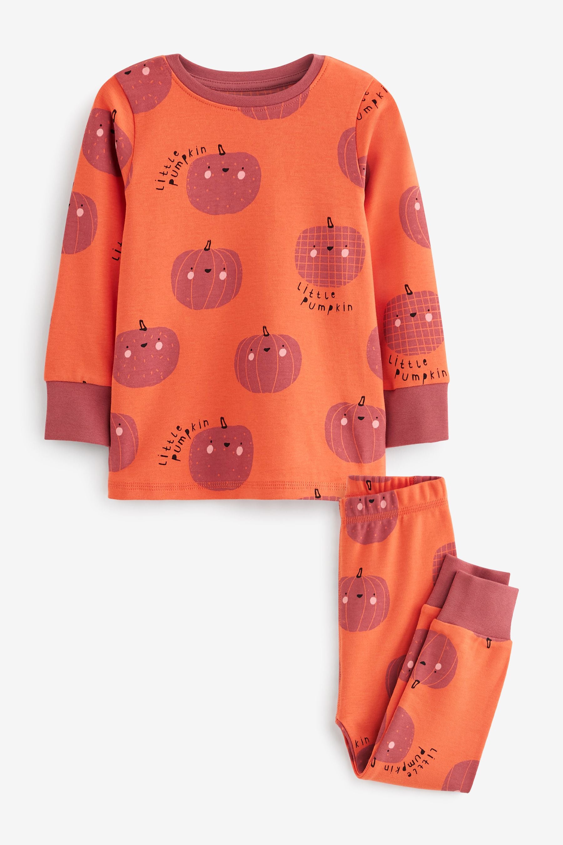 Orange Pumpkin Halloween Pyjamas (9mths-12yrs)