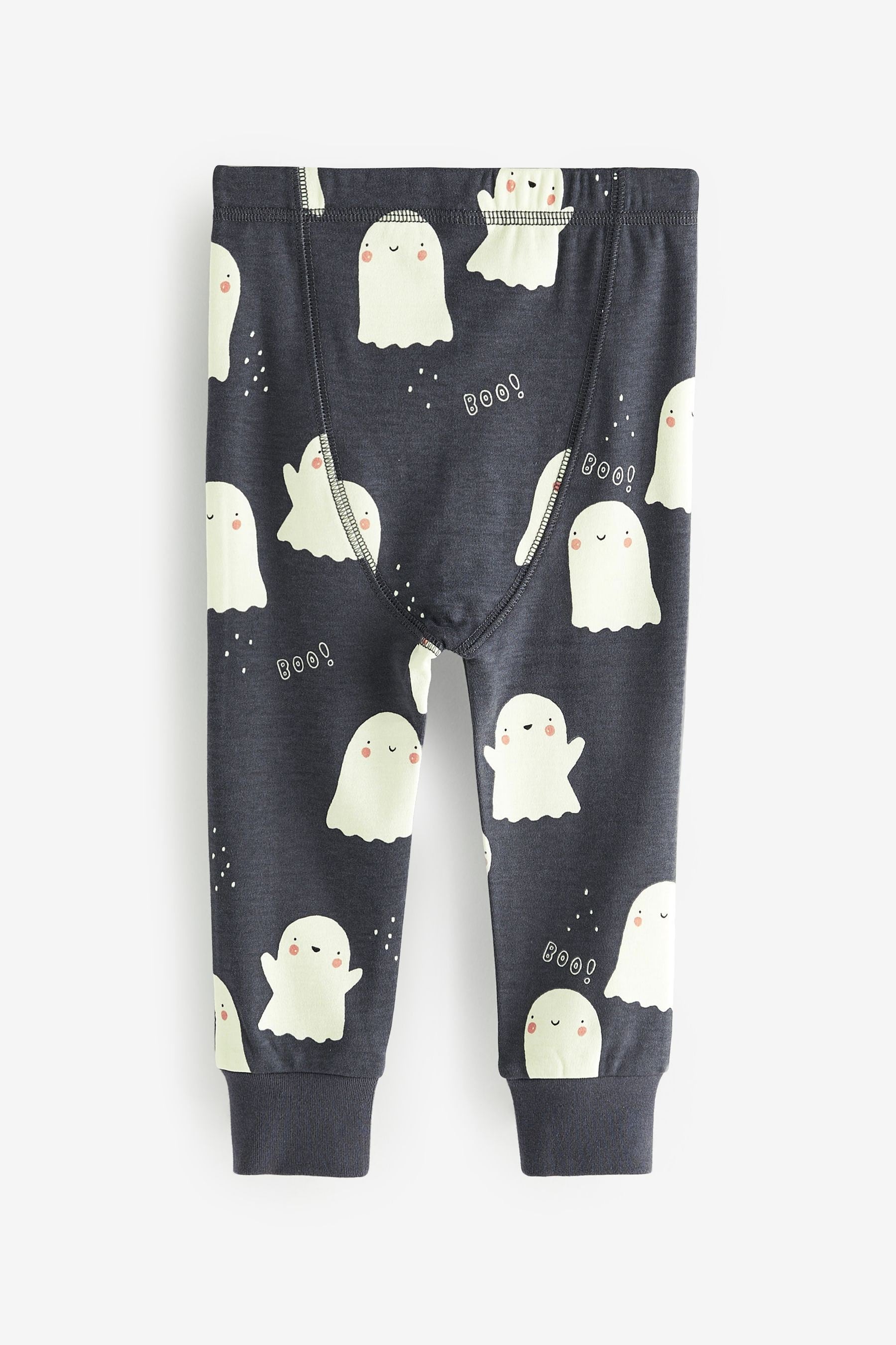 Grey Glow In The Dark Ghost Halloween Pyjamas (9mths-12yrs)