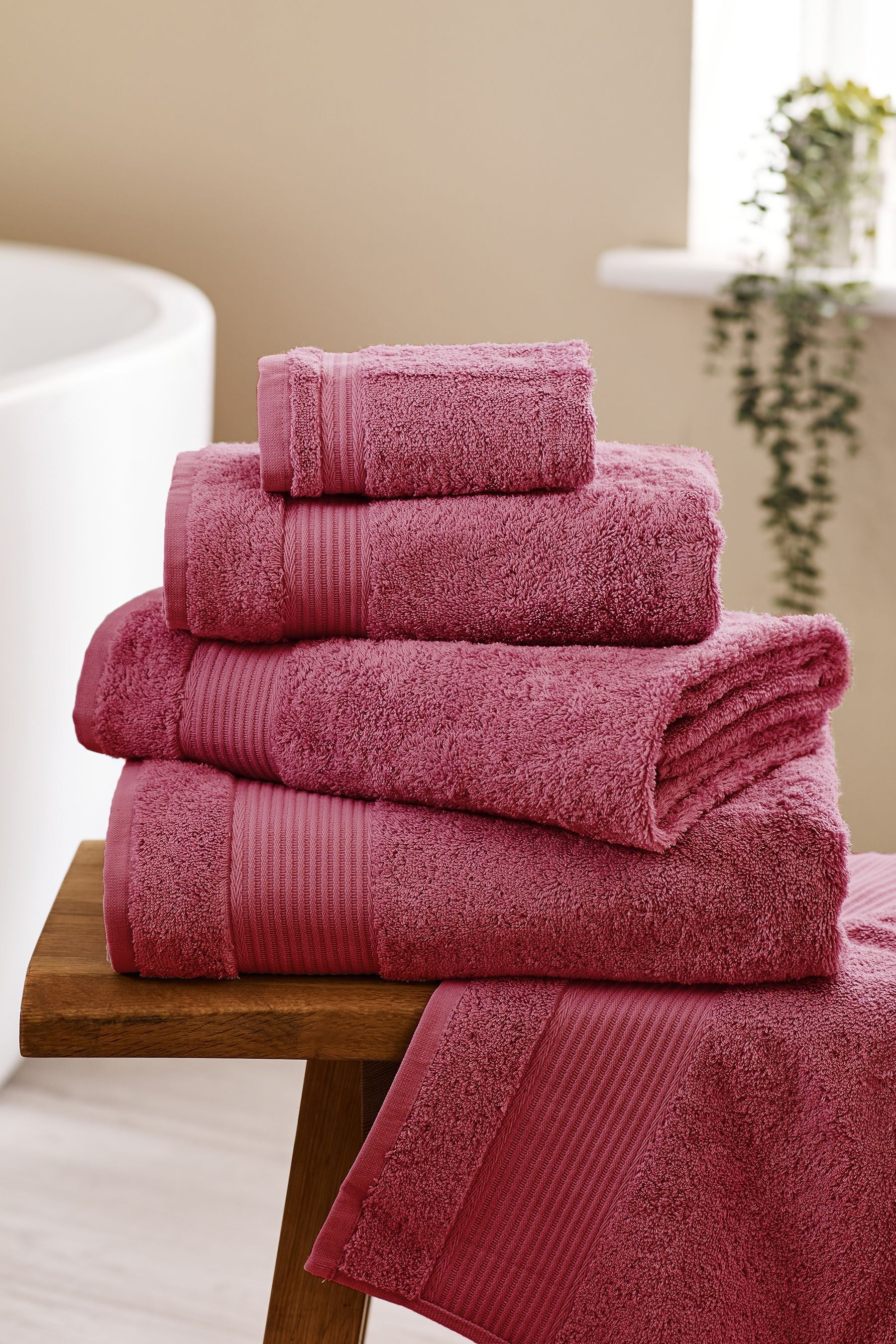 Pink Faded Rose Egyptian Cotton Towel