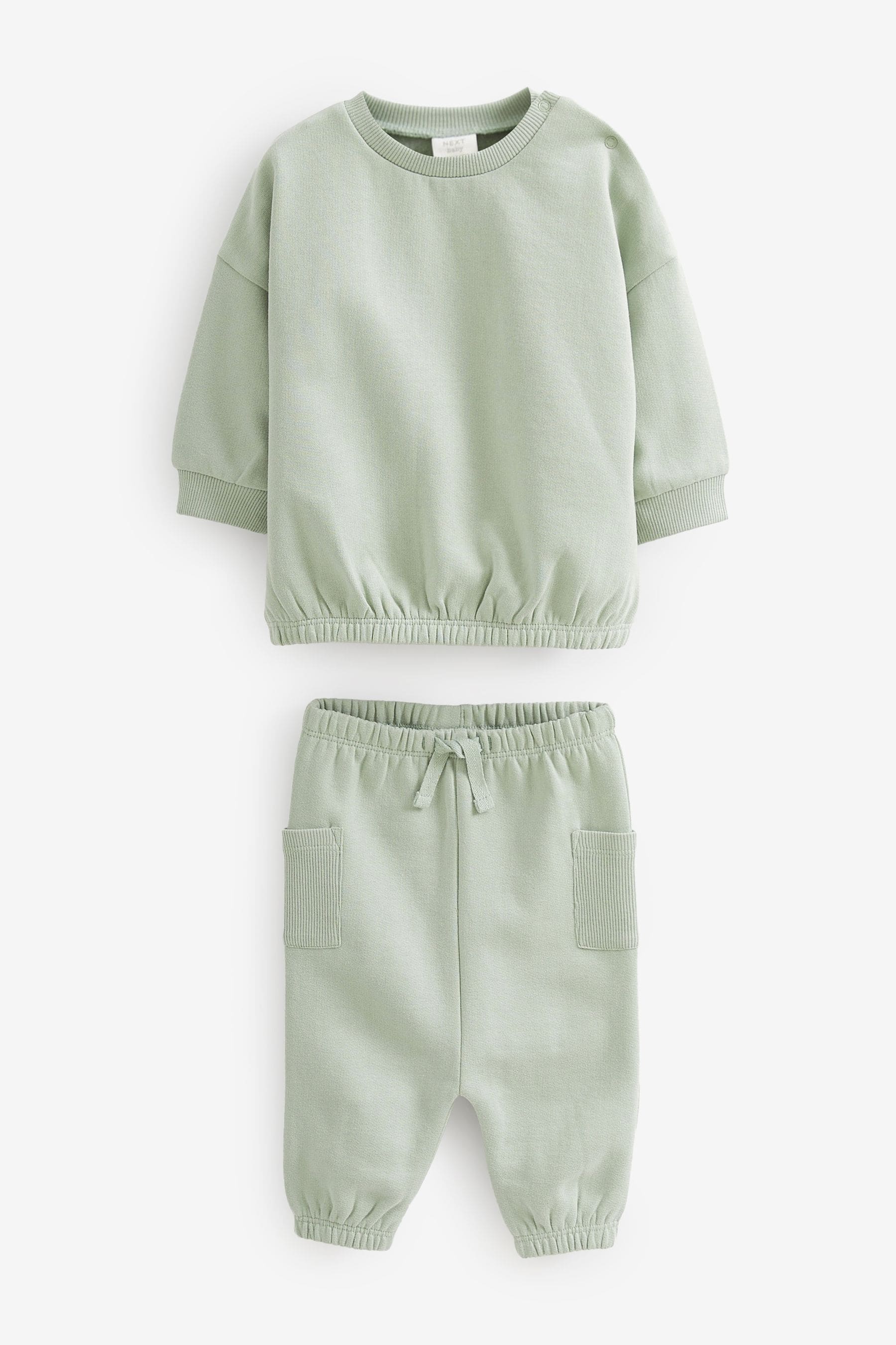 Sage Green Baby Cosy Sweatshirt and Joggers Set