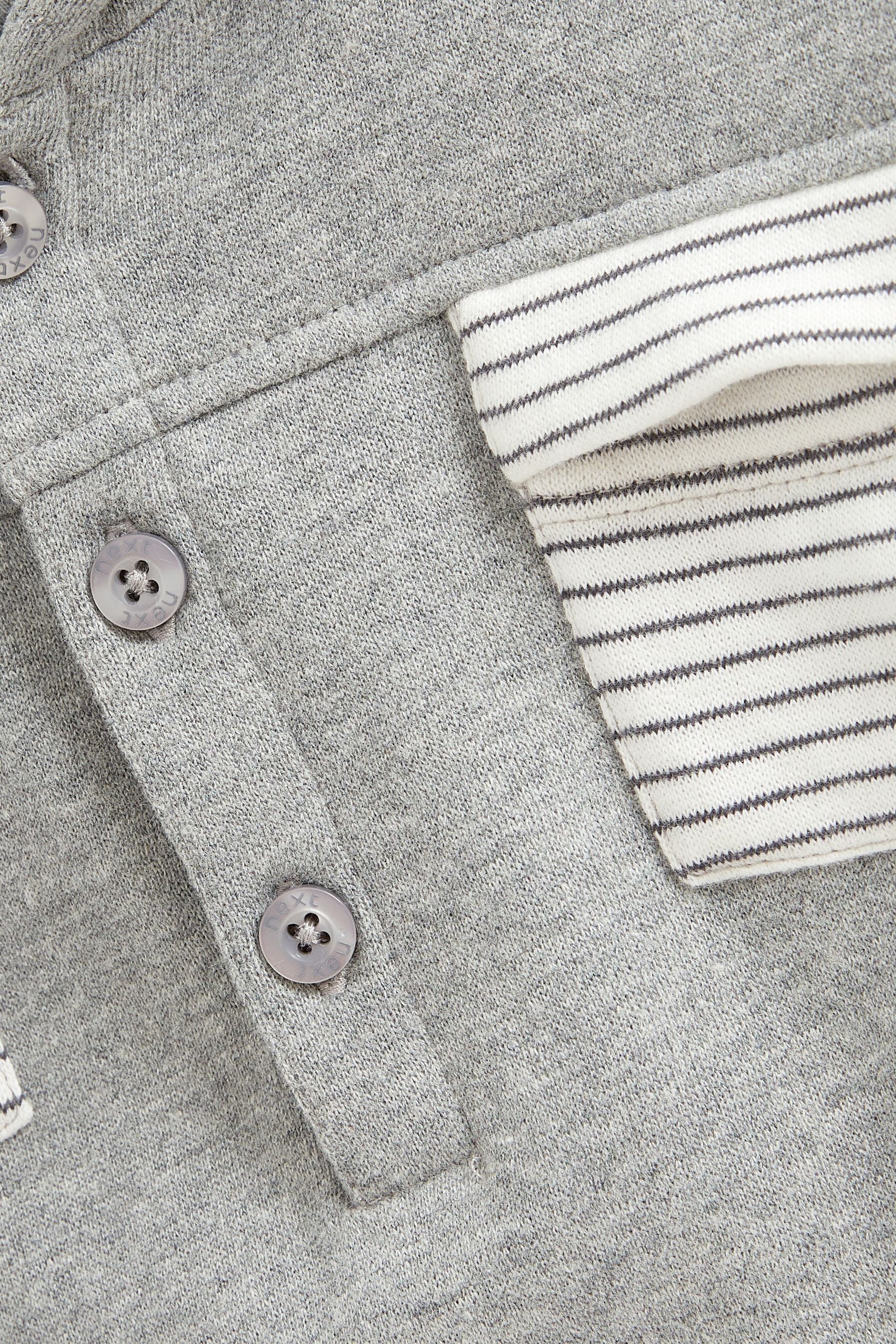 Grey Cosy Sweat Jersey Baby Hooded Romper