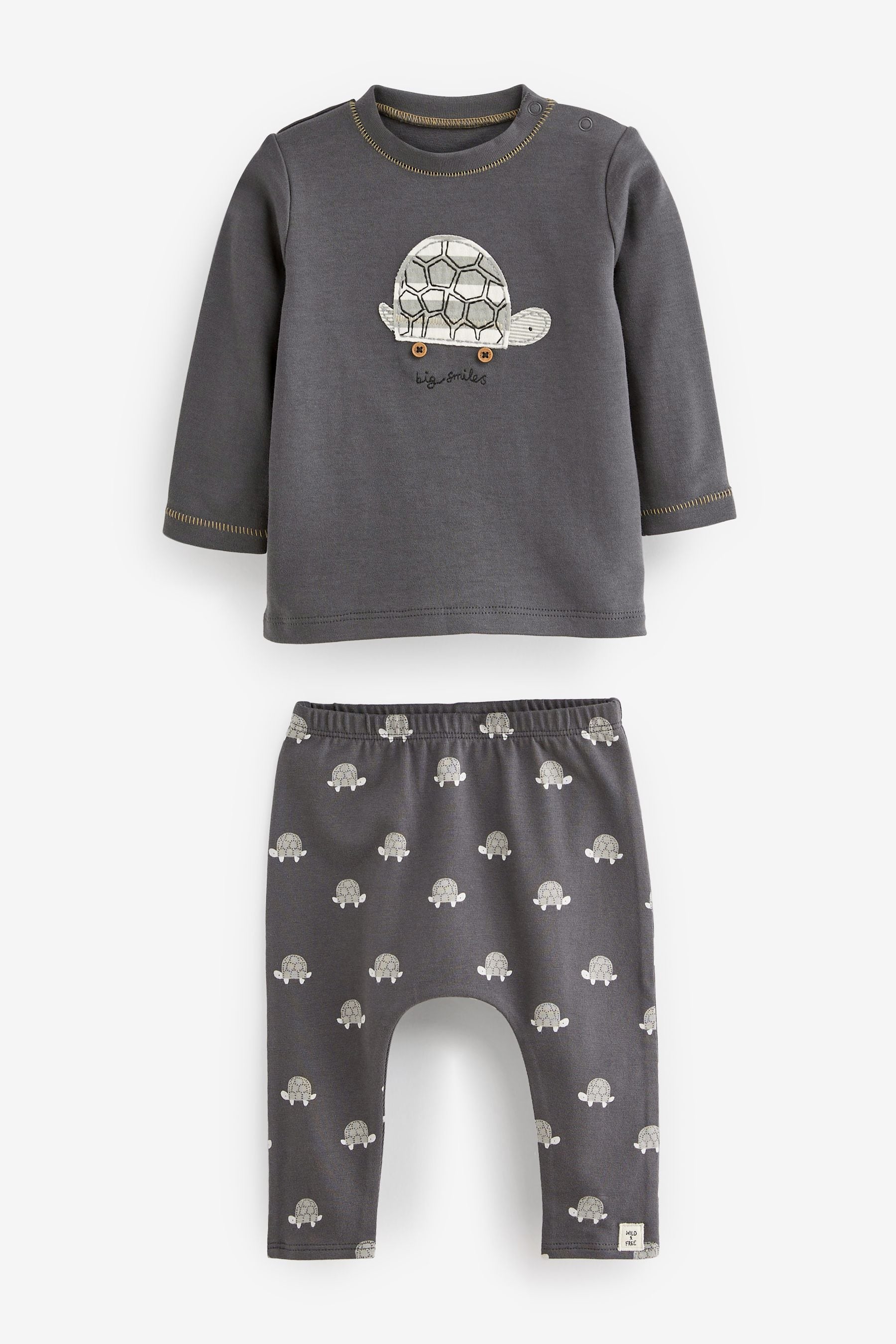 Monochrome Safari Baby T-Shirts And Leggings Set 6 Pack