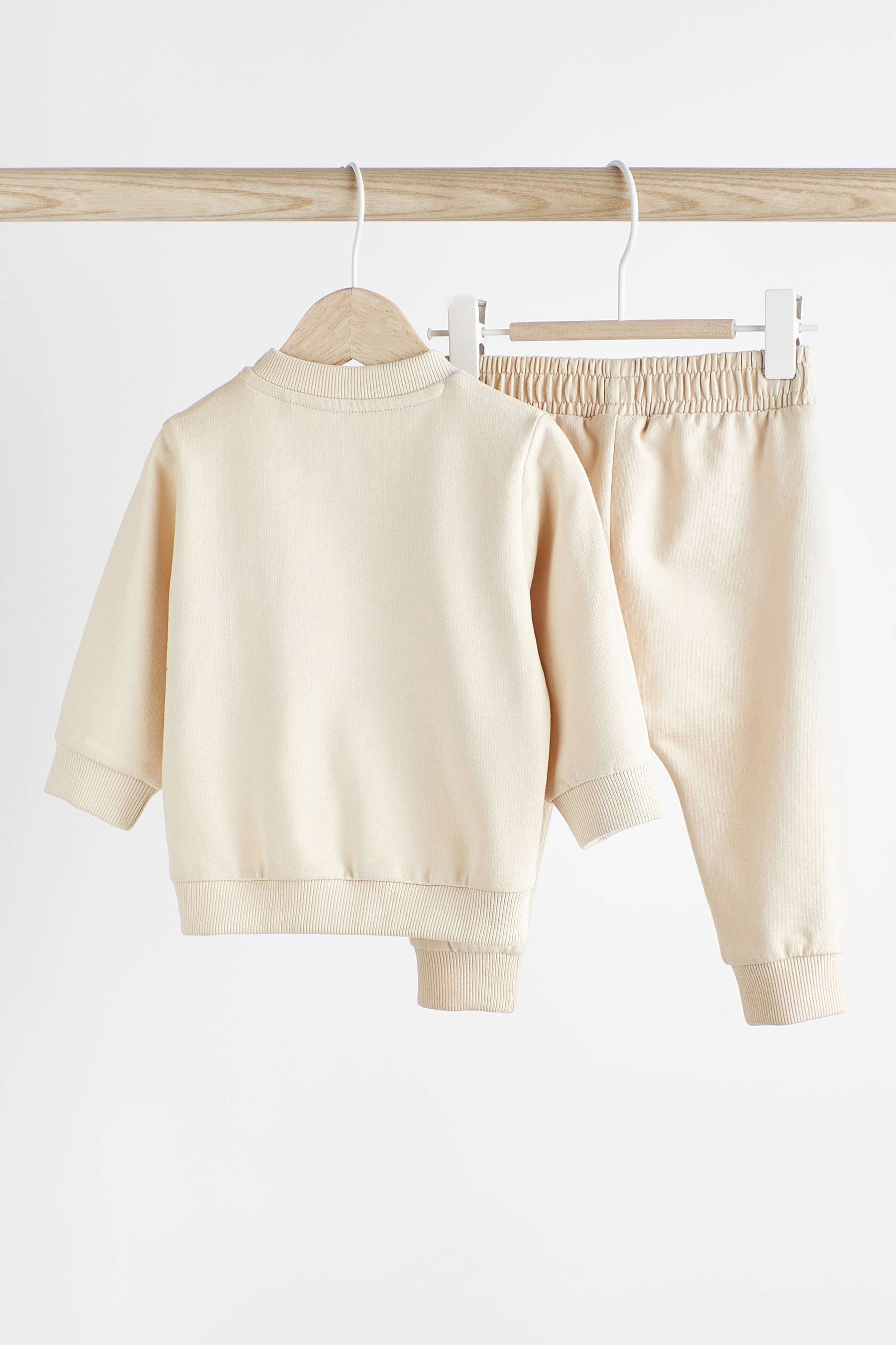 Cream Cargo Baby Cosy Sweatshirt and Joggers Set