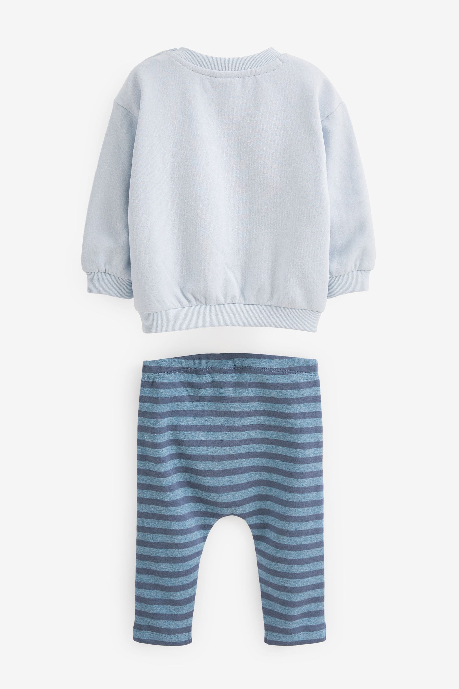 Pale Blue Dog Cosy Baby Sweatshirt And Leggings 2 Piece Set