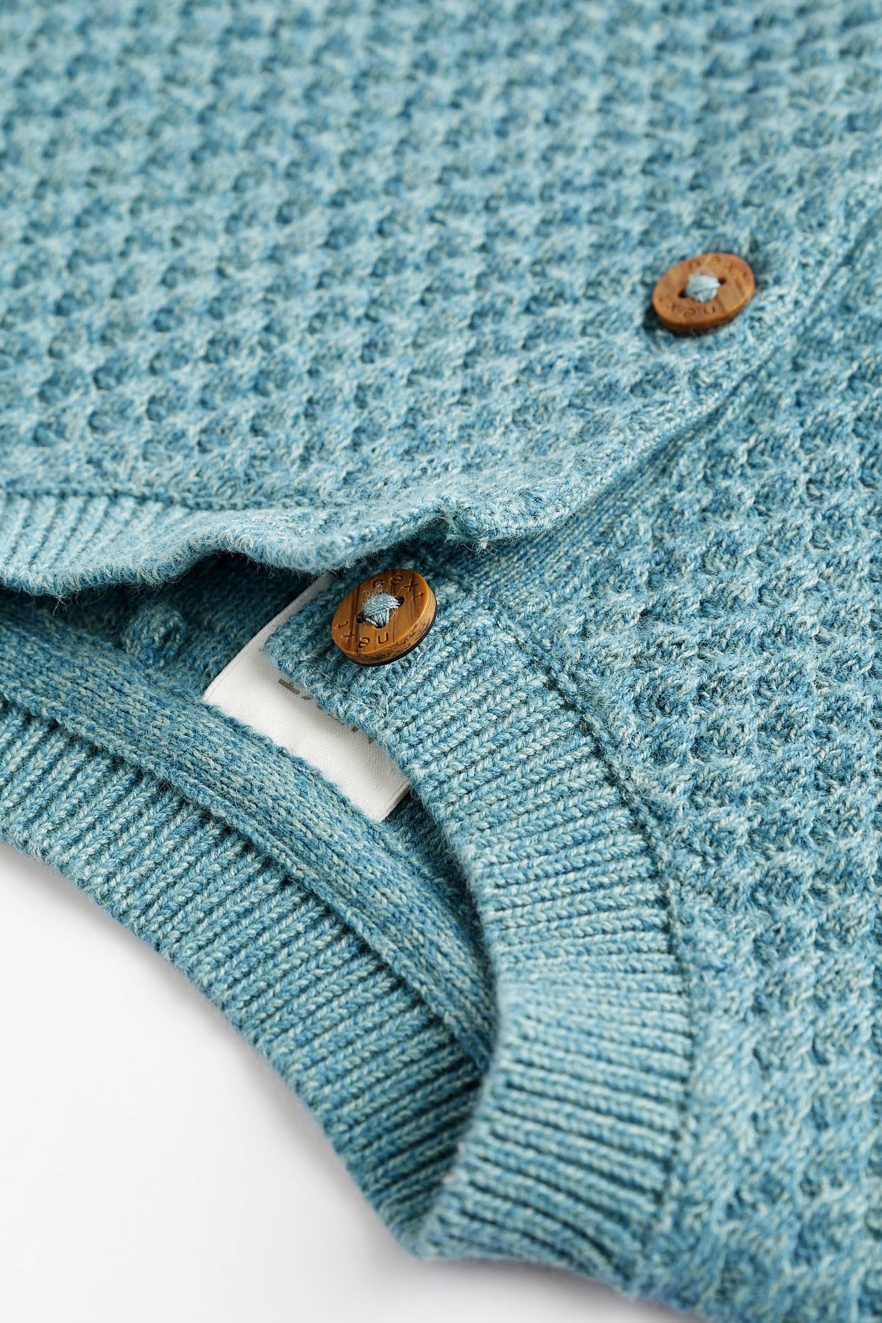 Teal Blue Waffle Knit Baby Jumper And Leggings Set (0mths-2yrs)