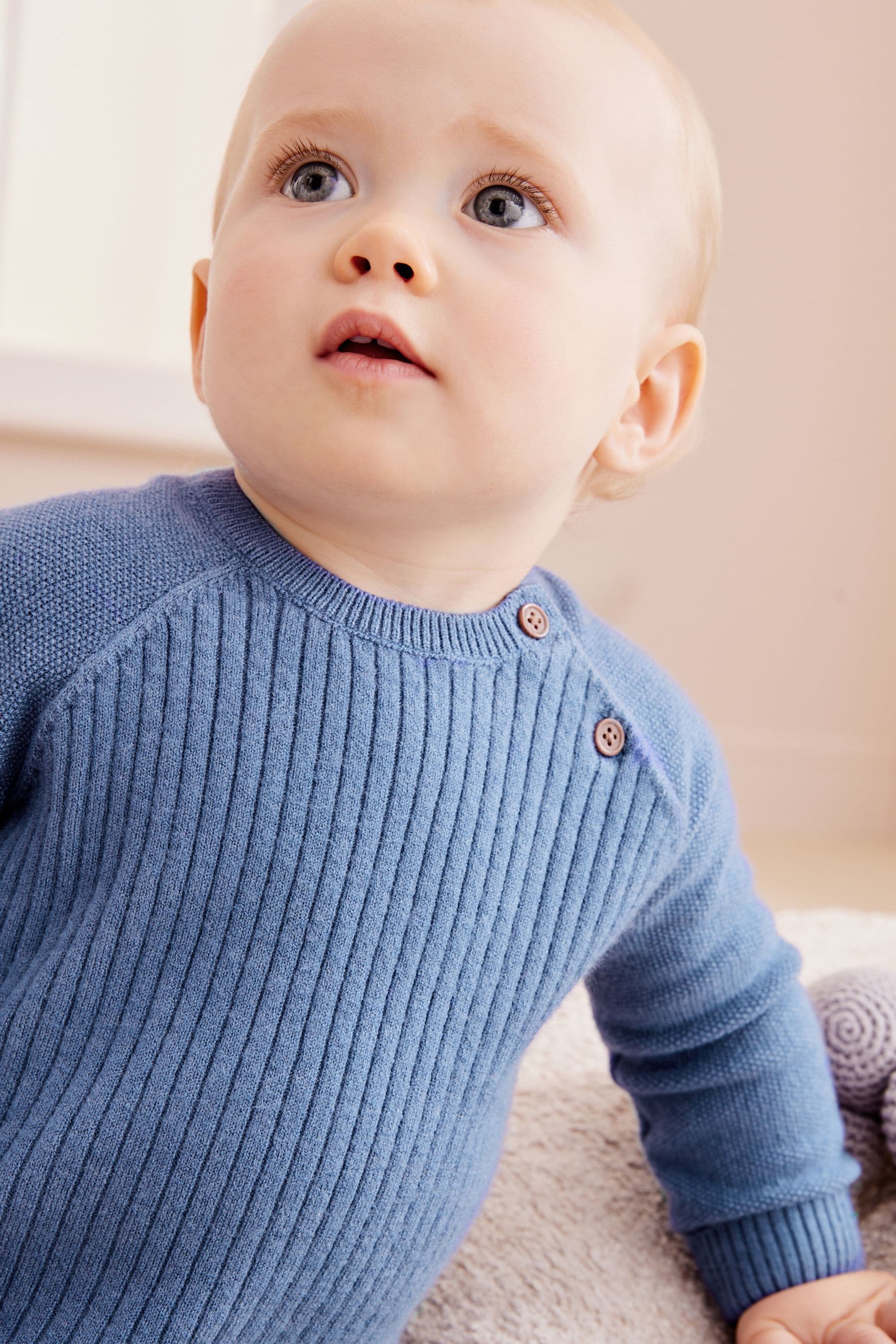 Blue Baby Knitted Jumper And Leggings Set (0mths-2yrs)