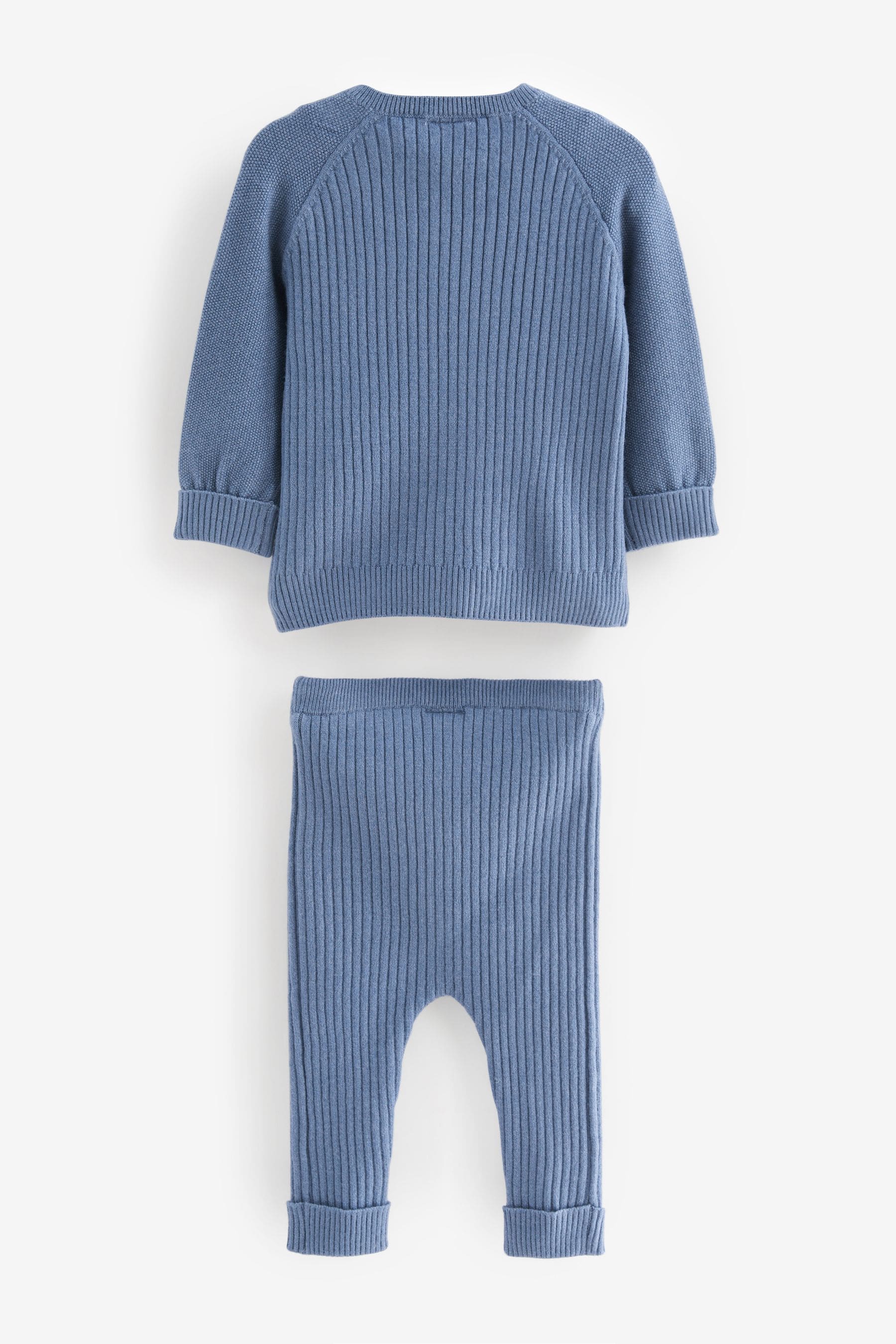 Blue Baby Knitted Jumper And Leggings Set (0mths-2yrs)