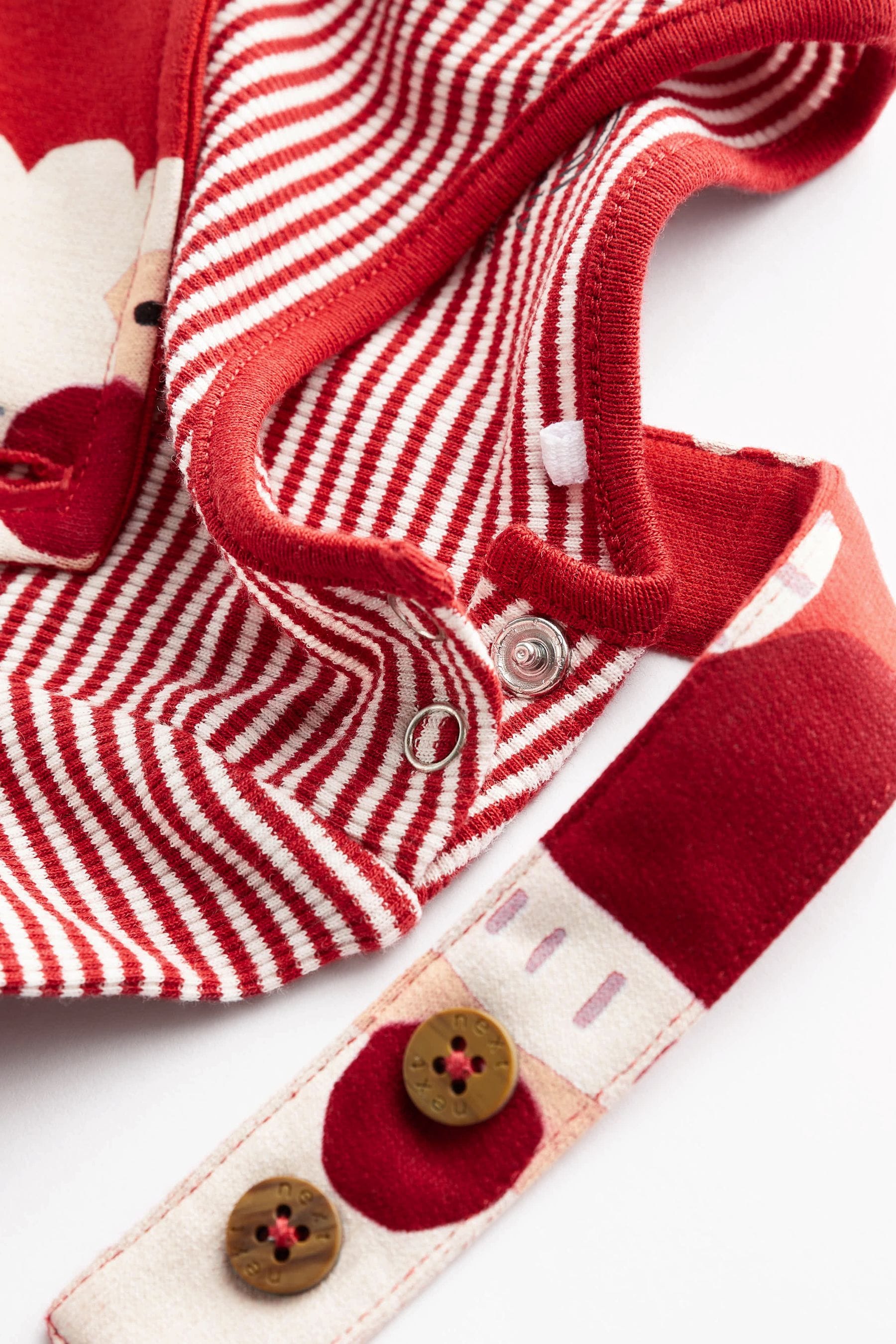 Red Santa Jersey Baby Dungarees And Bodysuit (0mths-2yrs)