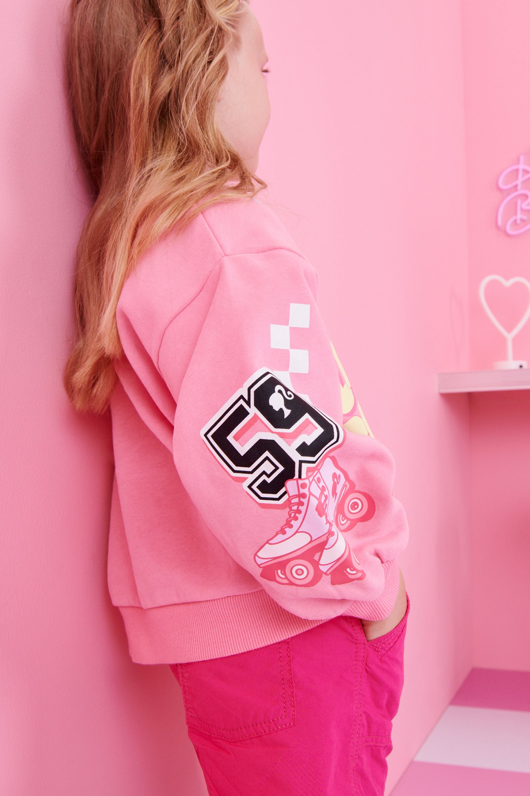 Pink Barbie Crew Sweatshirt Top (3-16yrs)