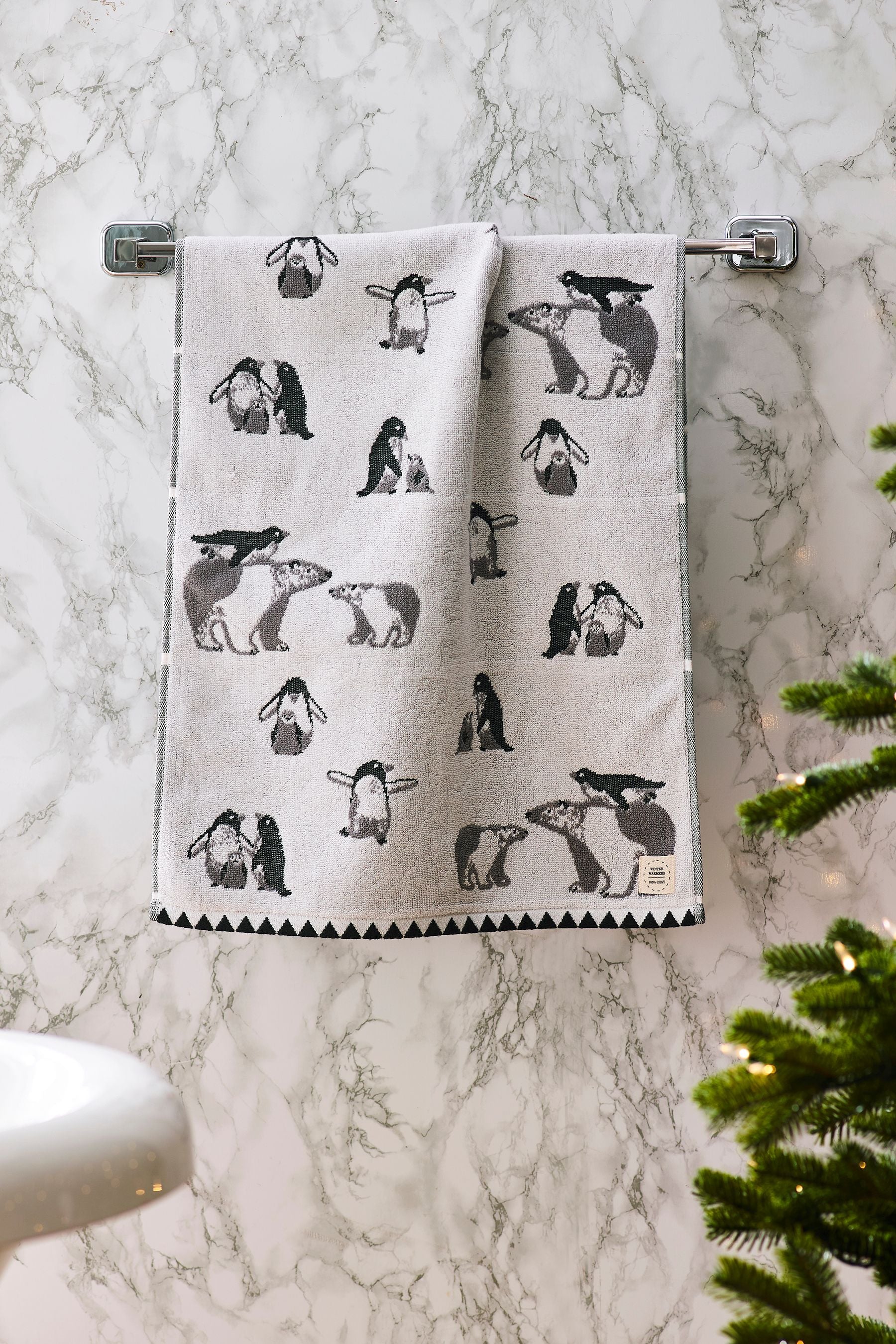 White Penguin Towel