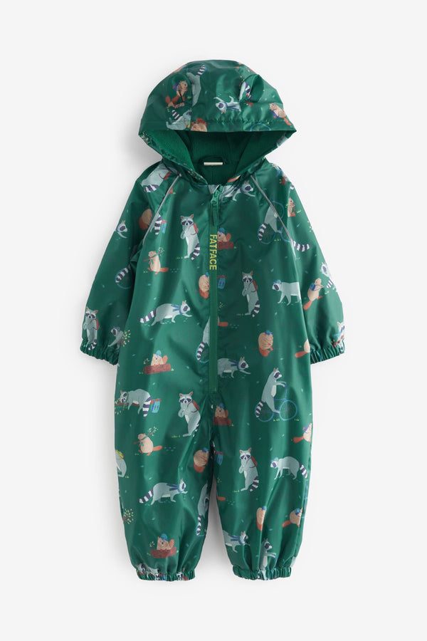 Green FatFace Baby Puddlesuit