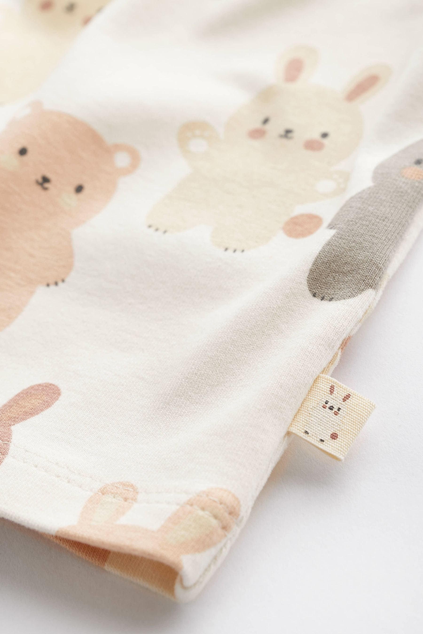 Rust Brown Bunny 6 Piece Baby T-Shirts and Leggings Set