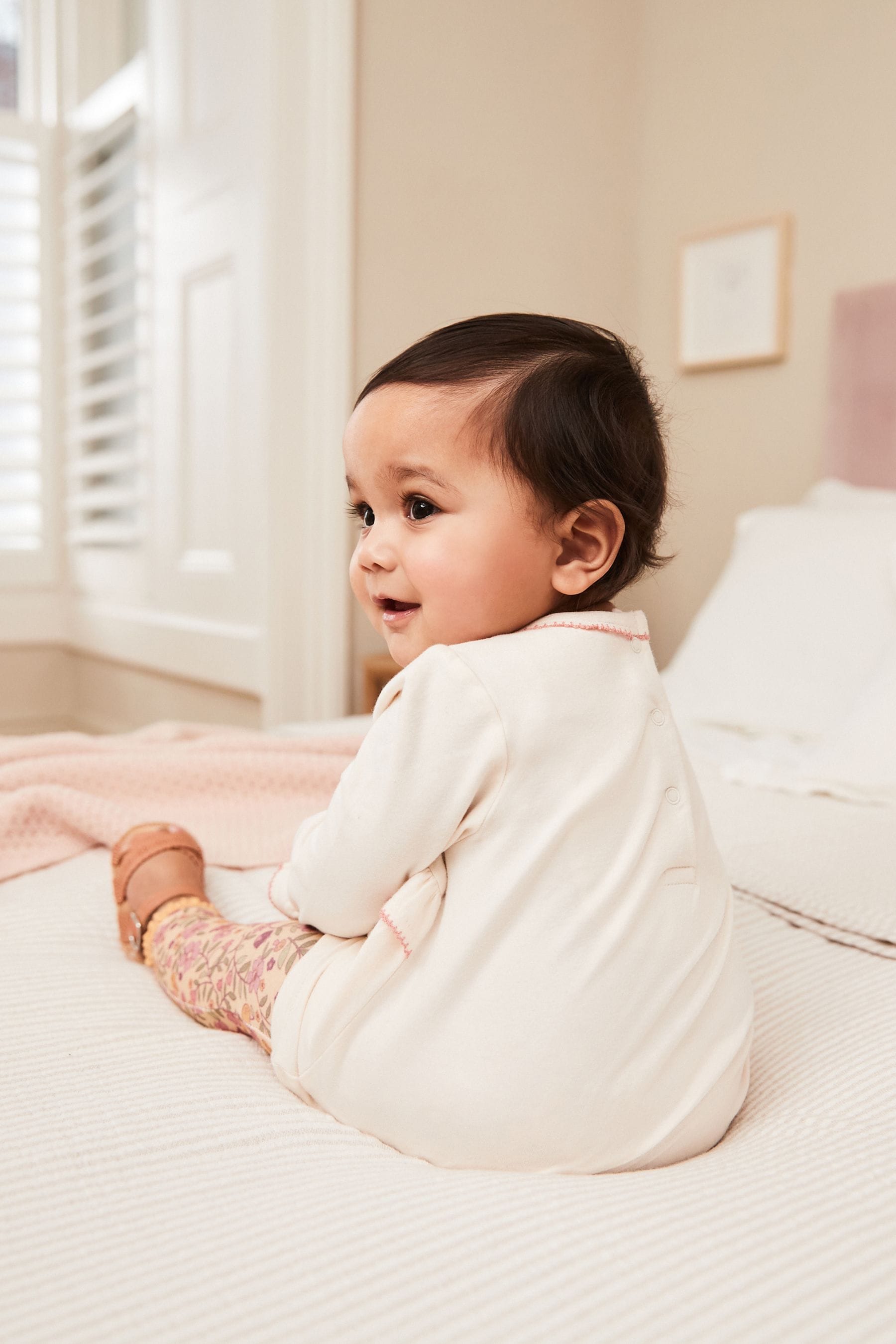 Ochre/Cream Baby Top And Leggings Set