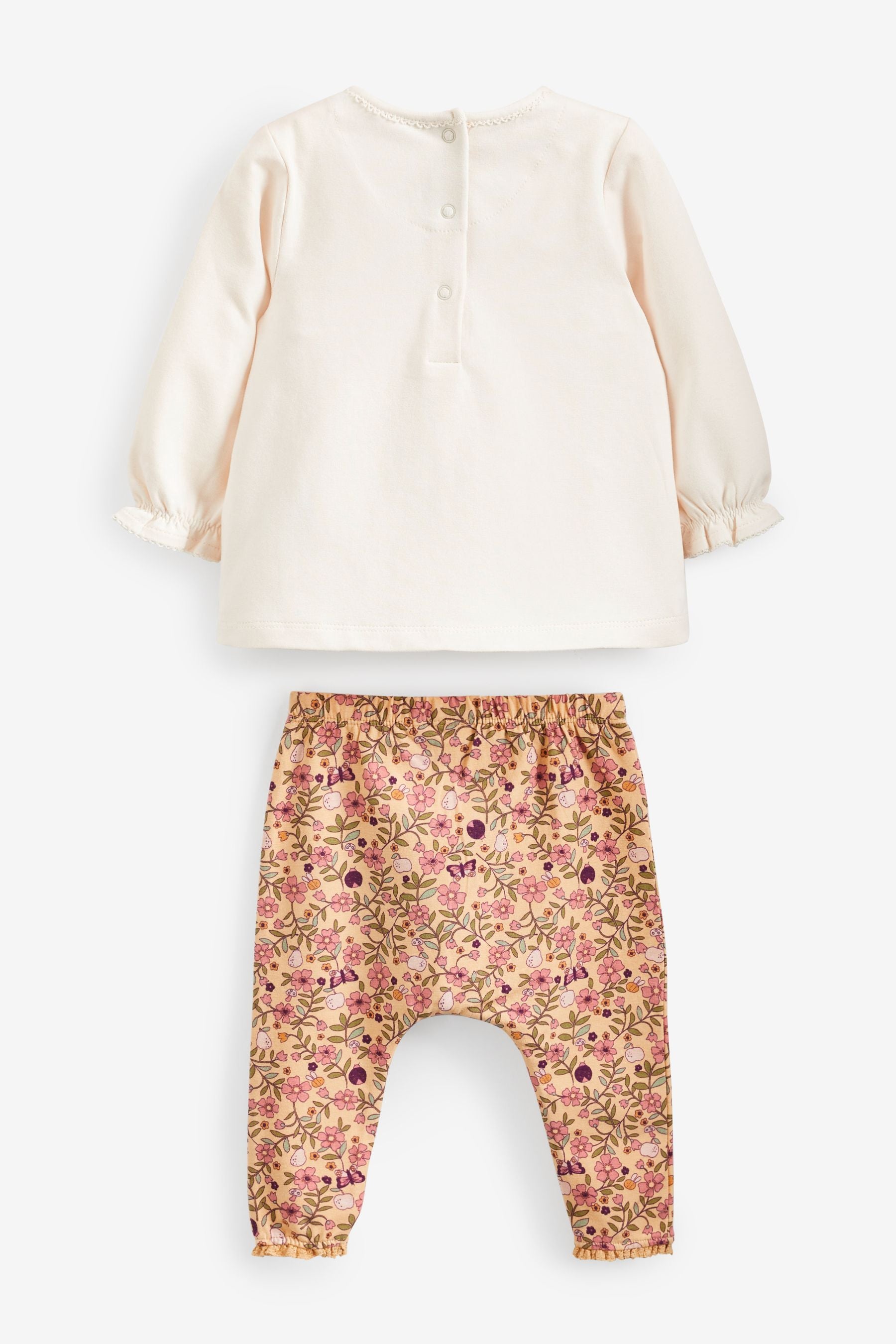 Ochre/Cream Baby Top And Leggings Set