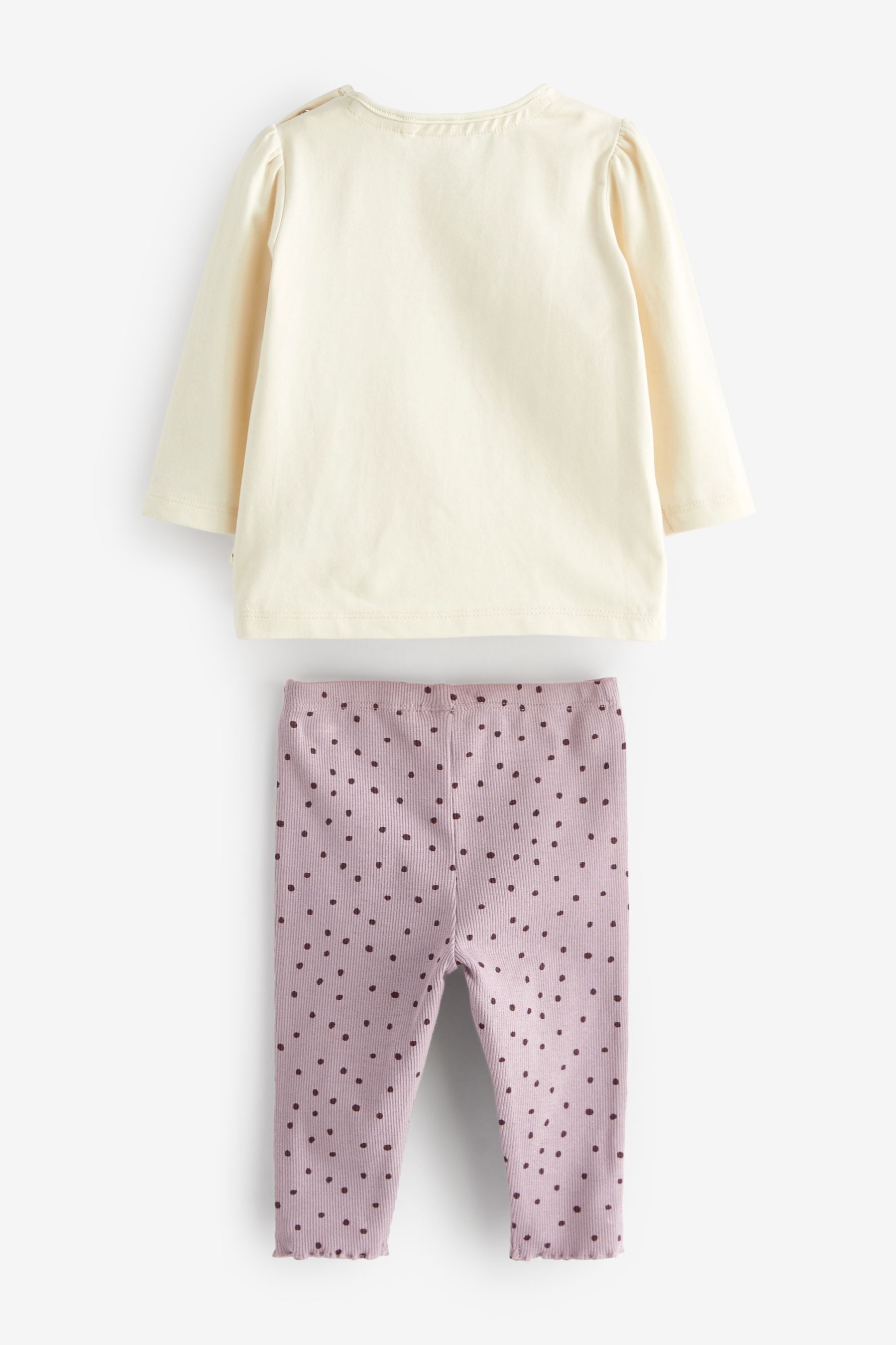 Lilac Purple Character Baby Top And Leggings Set