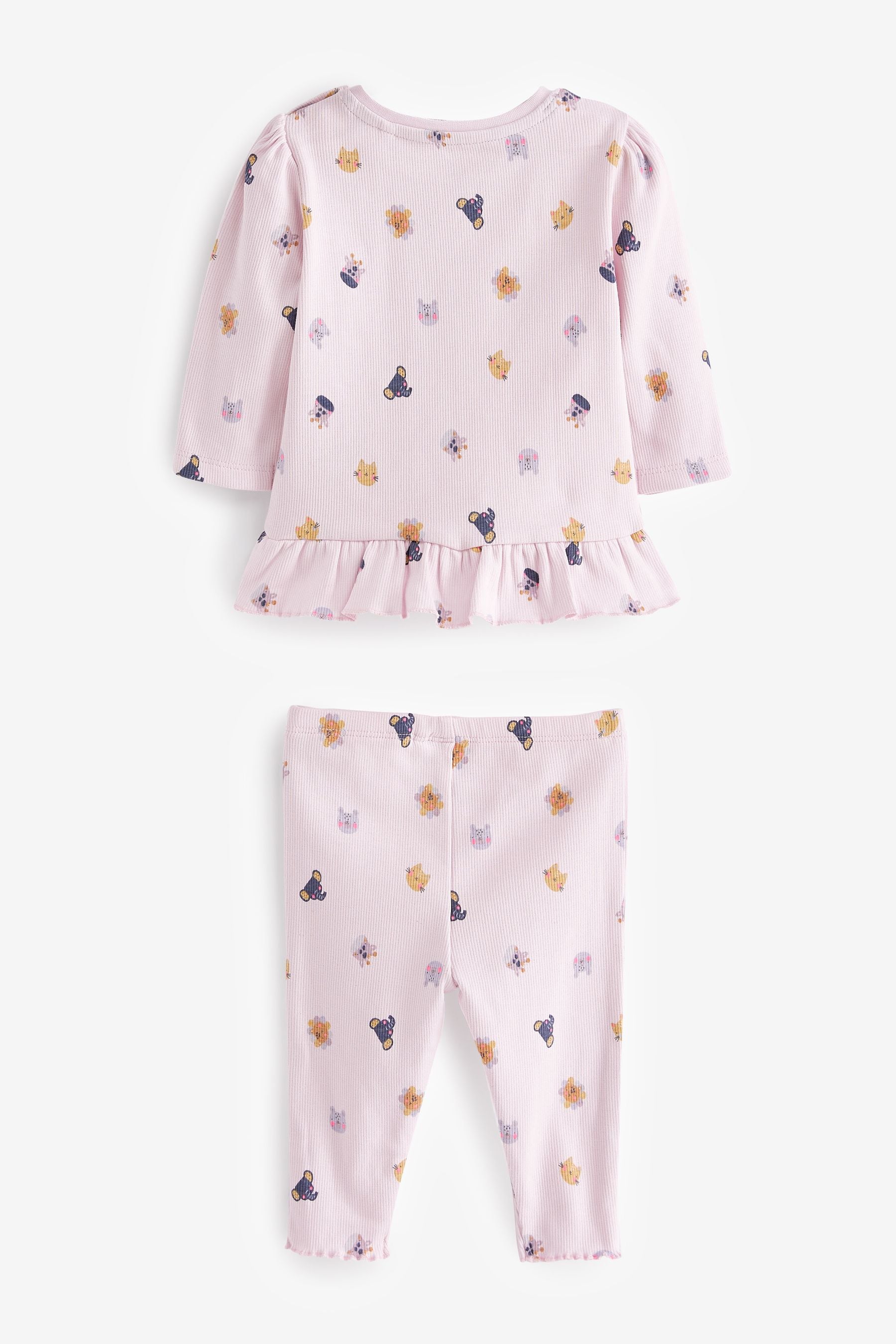 Lilac Purple 6 Piece Baby T-Shirts and Leggings Set