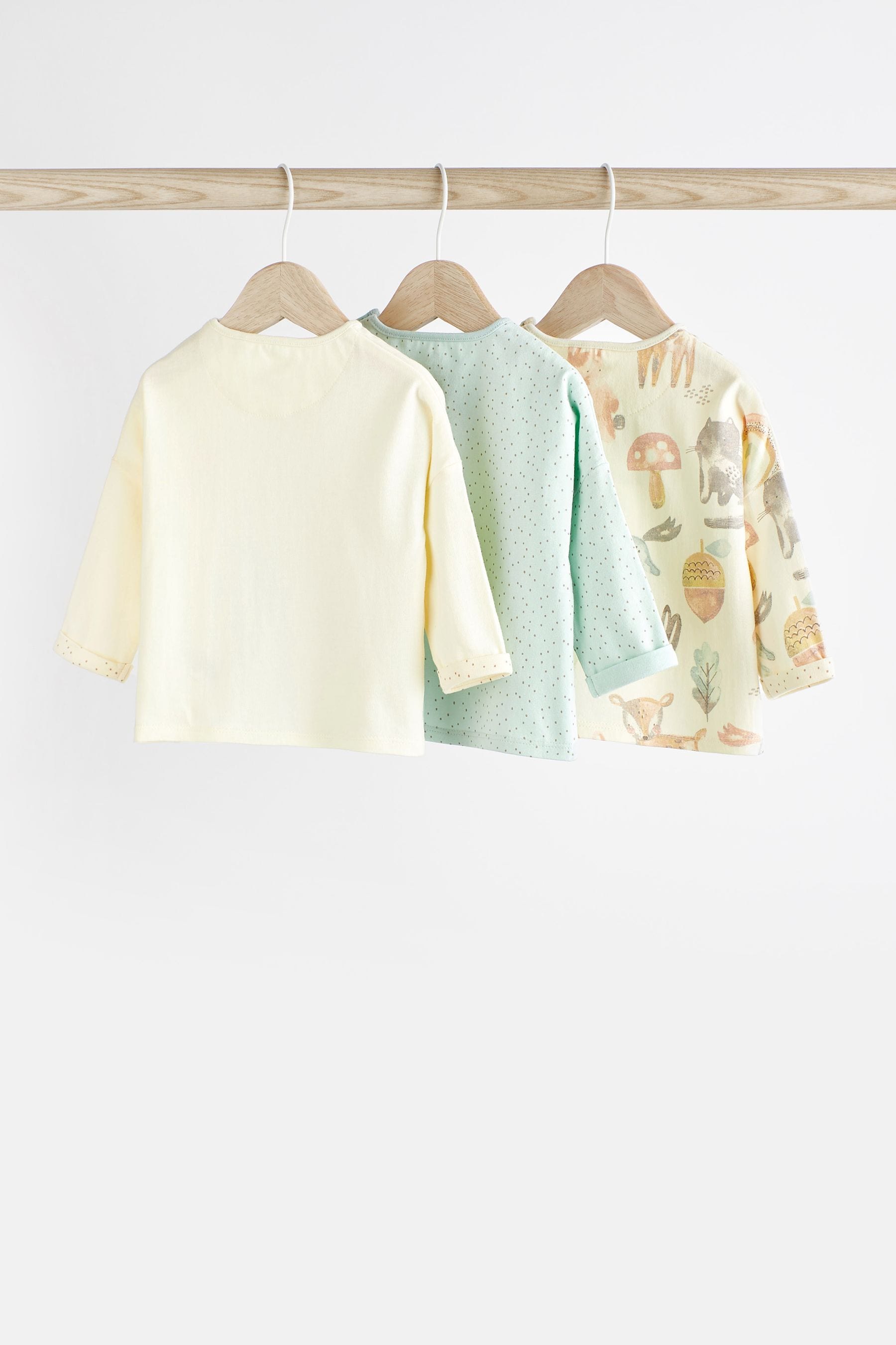 Mint Green Baby Long Sleeve Tops 4 Pack