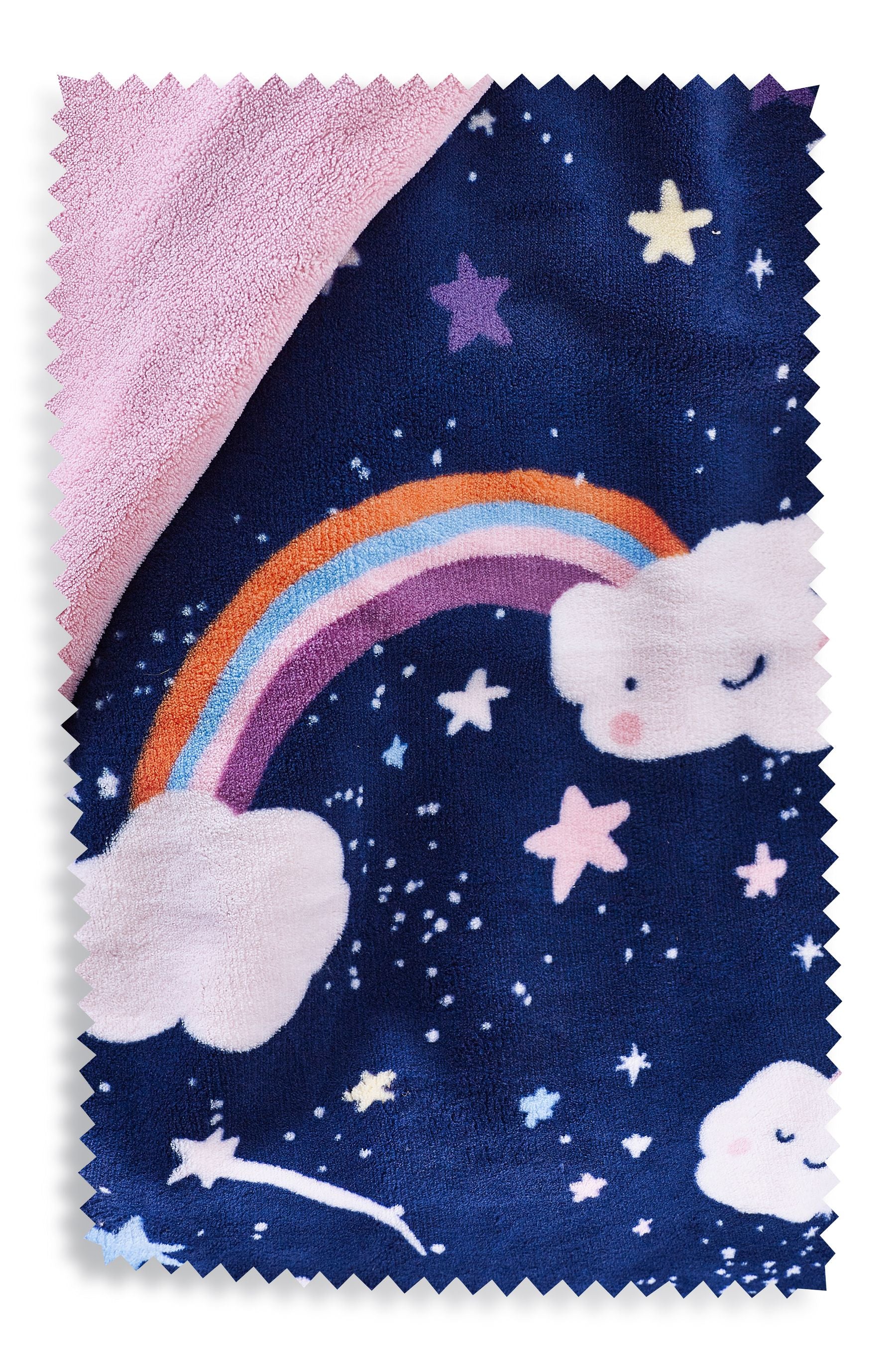 Rainbow Teddy Fleece Throw