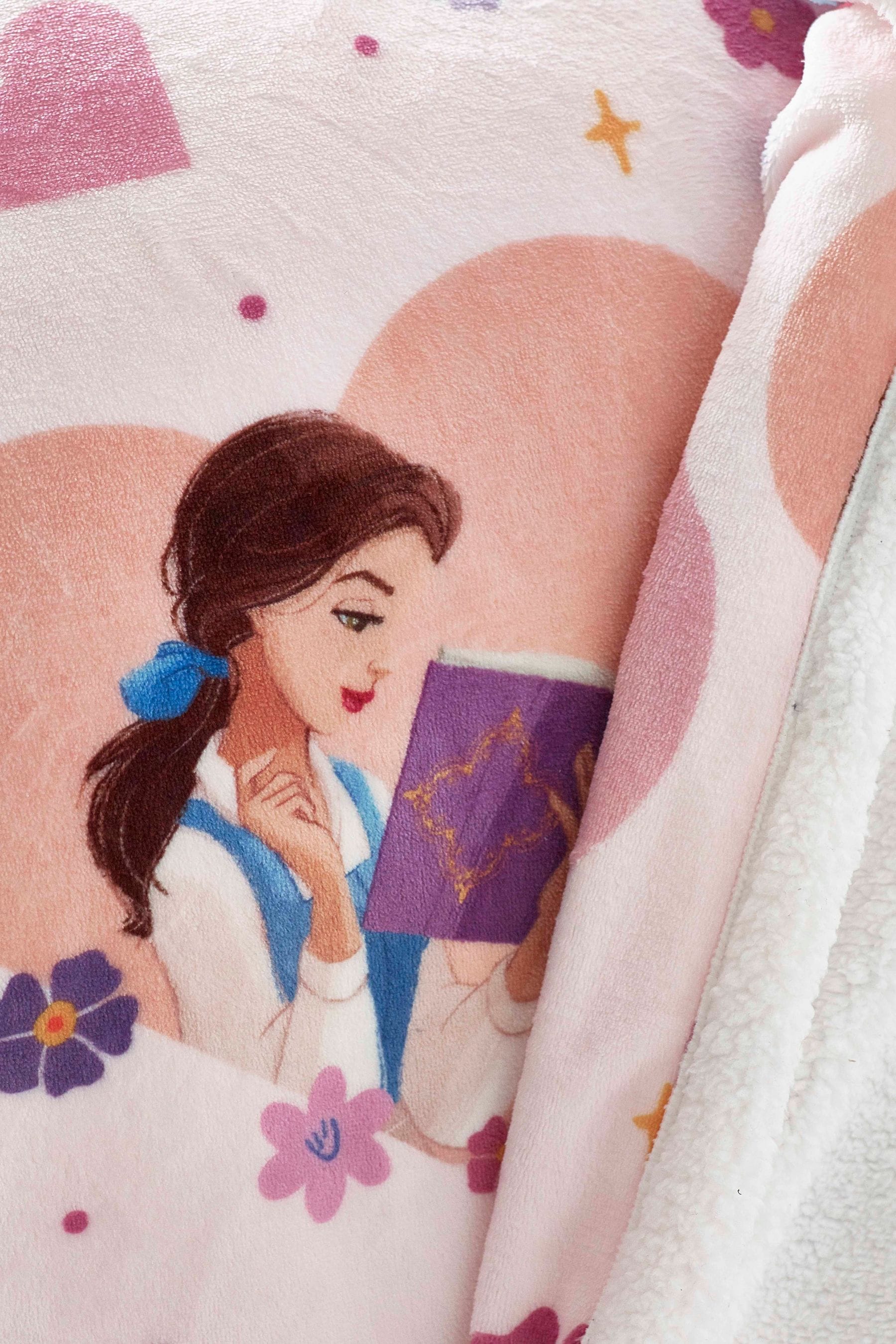 Pink Princess Teddy Disney Fleece Throw