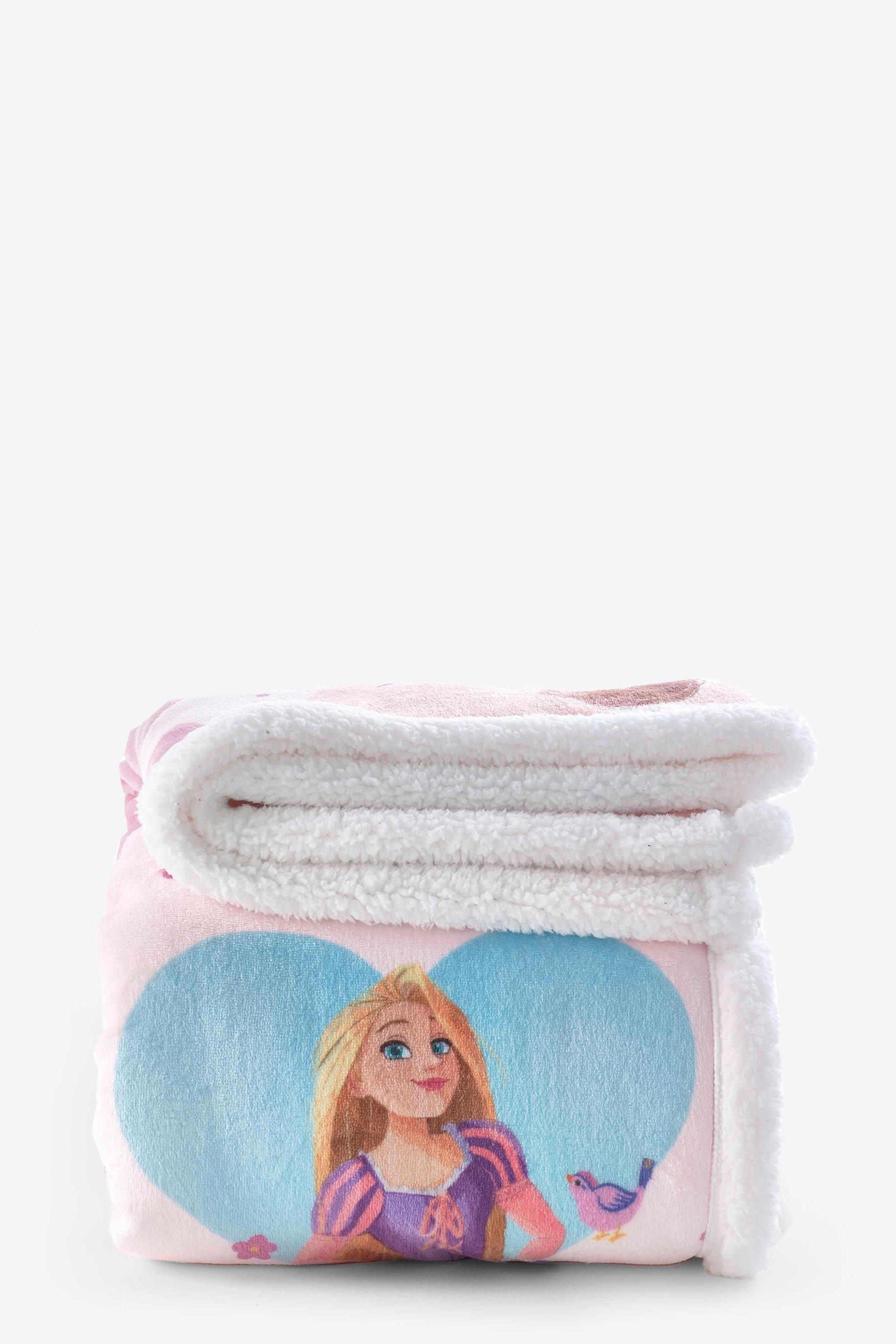 Pink Princess Teddy Disney Fleece Throw