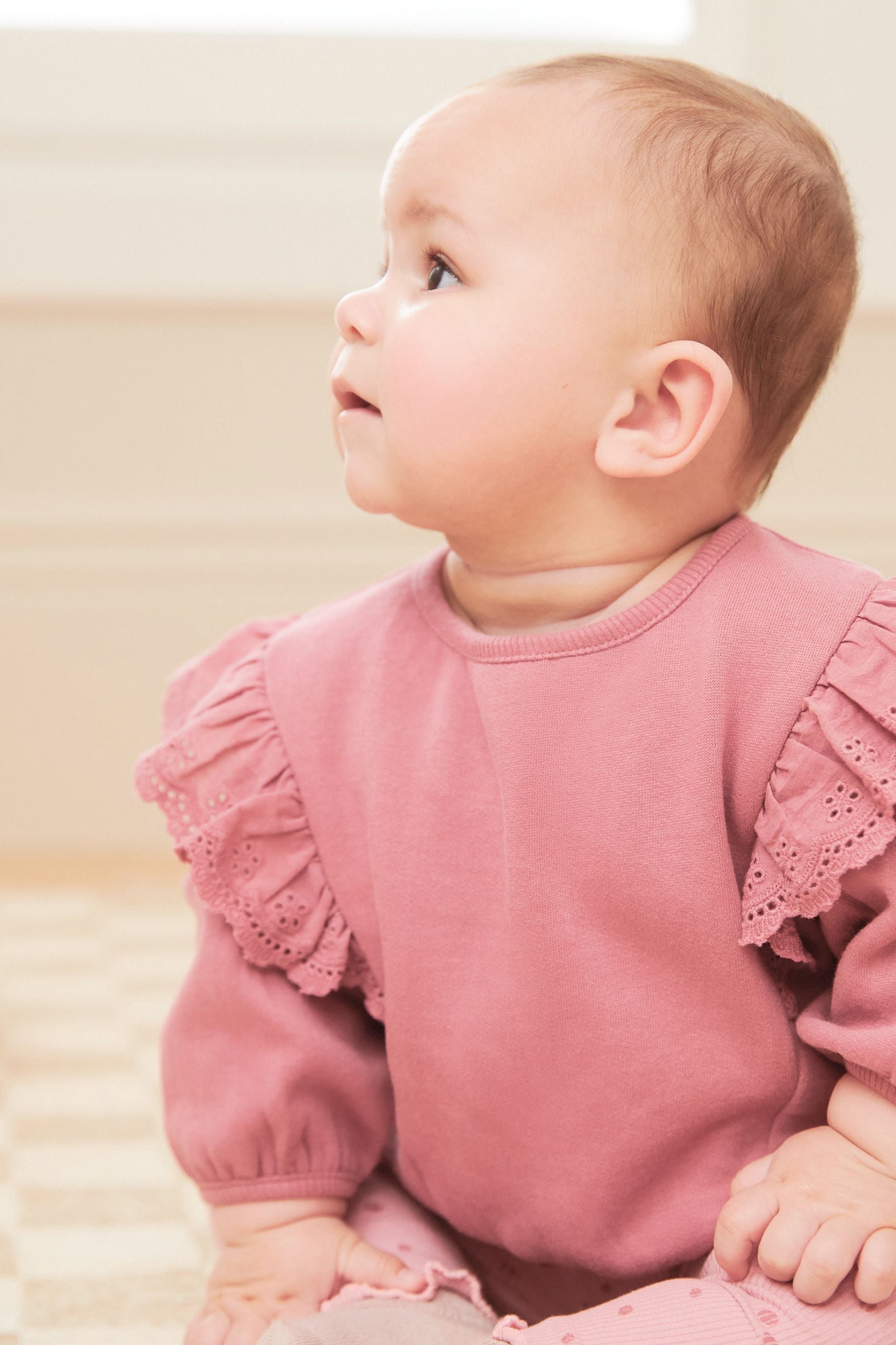 Pink 2 Piece Baby Sweater and Leggings Set