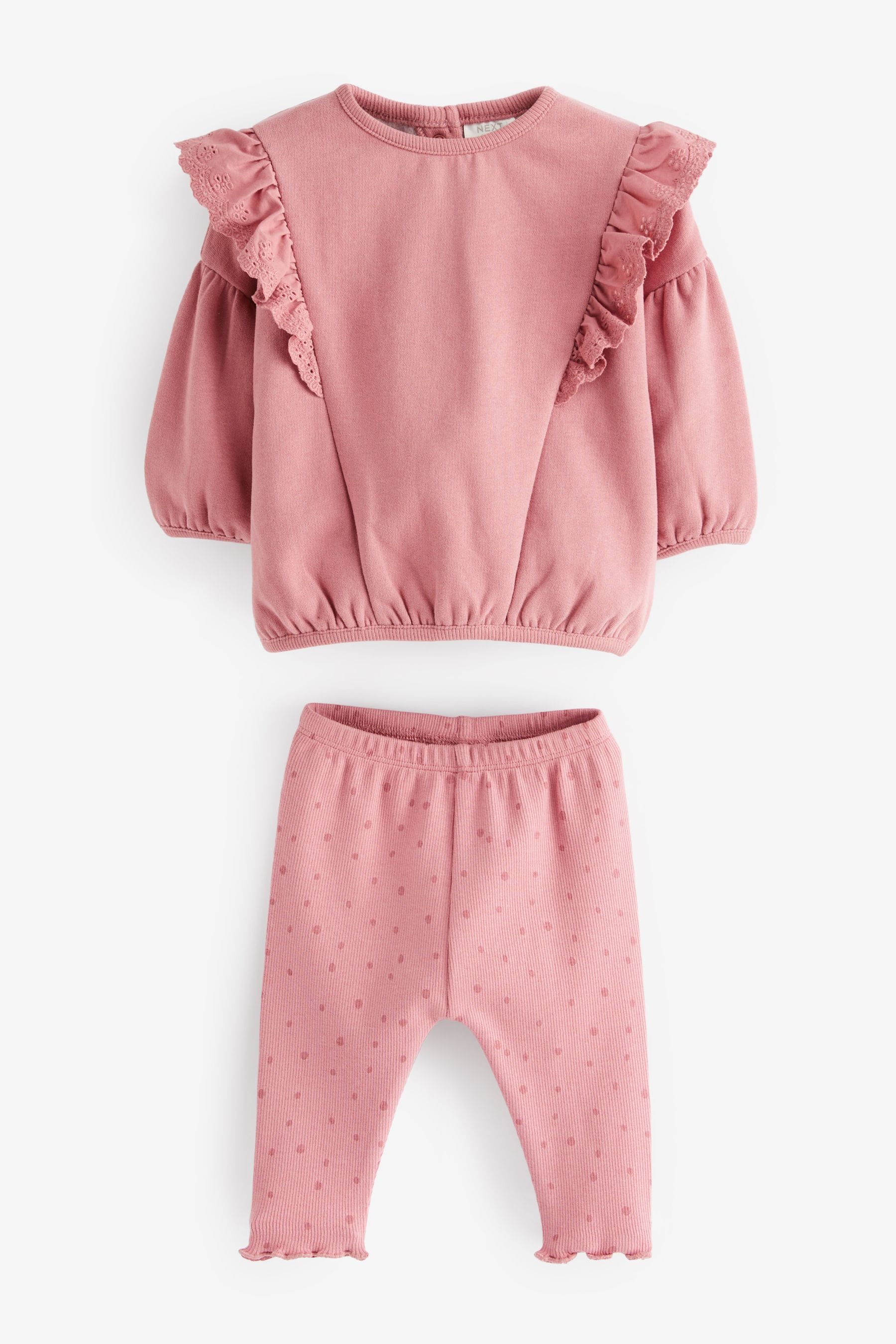 Pink 2 Piece Baby Sweater and Leggings Set