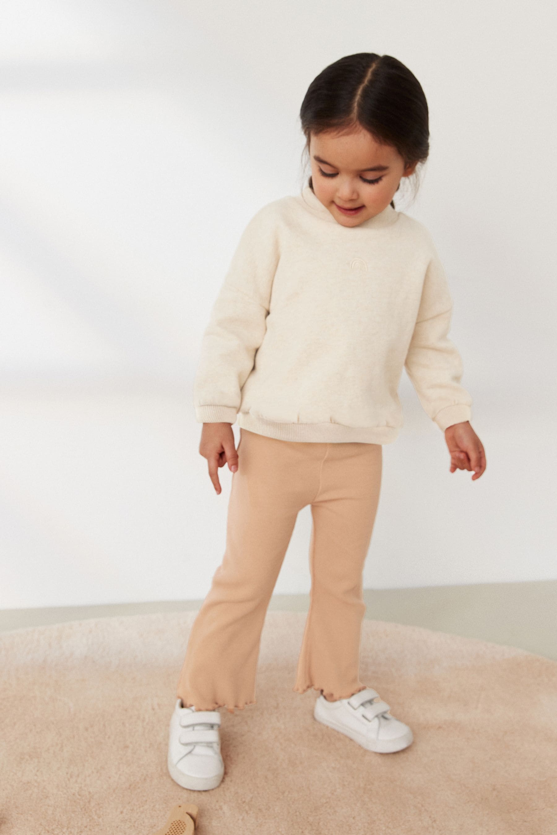 Oatmeal Cream Sweatshirt and Flared Leggings Set (3mths-7yrs)