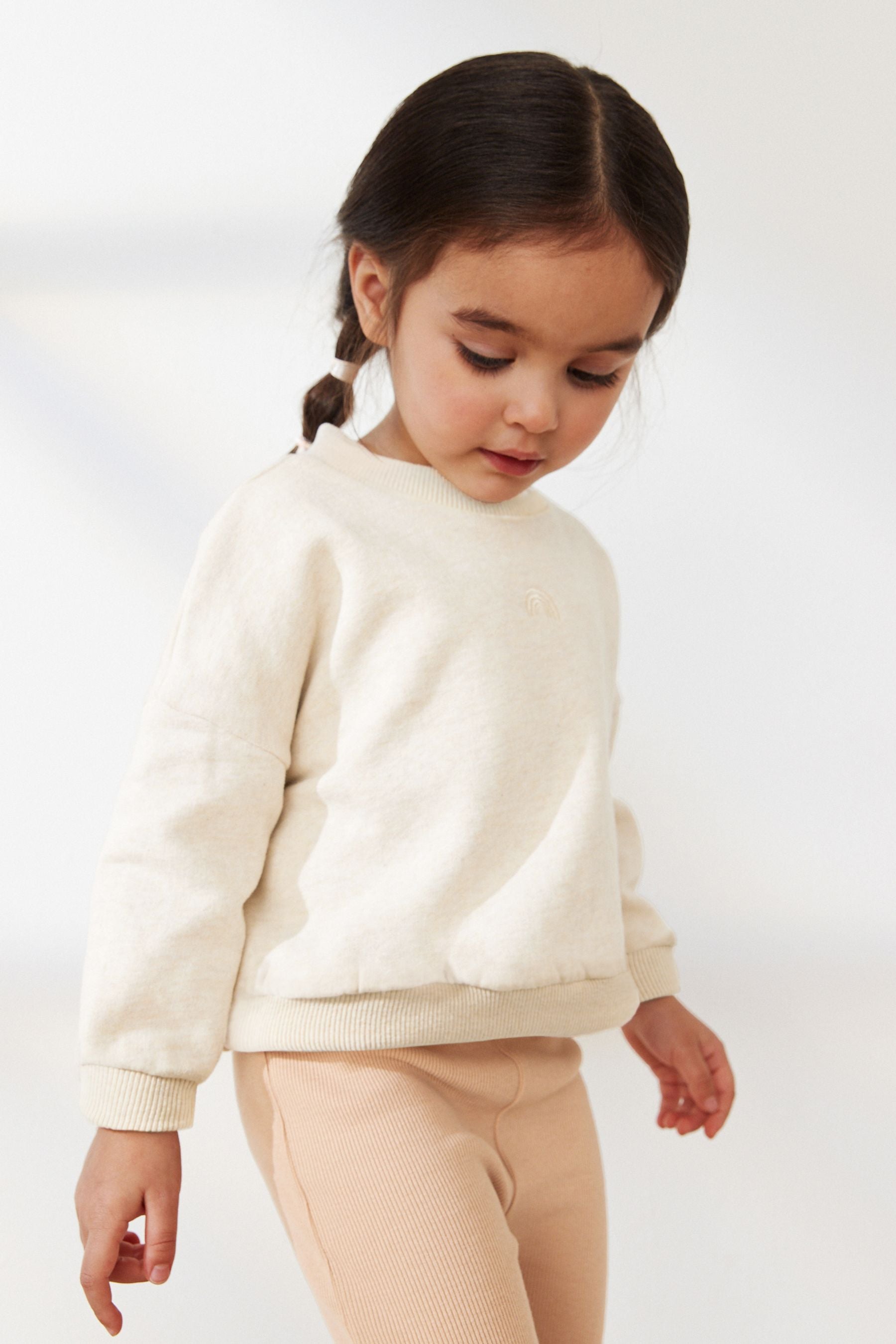 Oatmeal Cream Sweatshirt and Flared Leggings Set (3mths-7yrs)