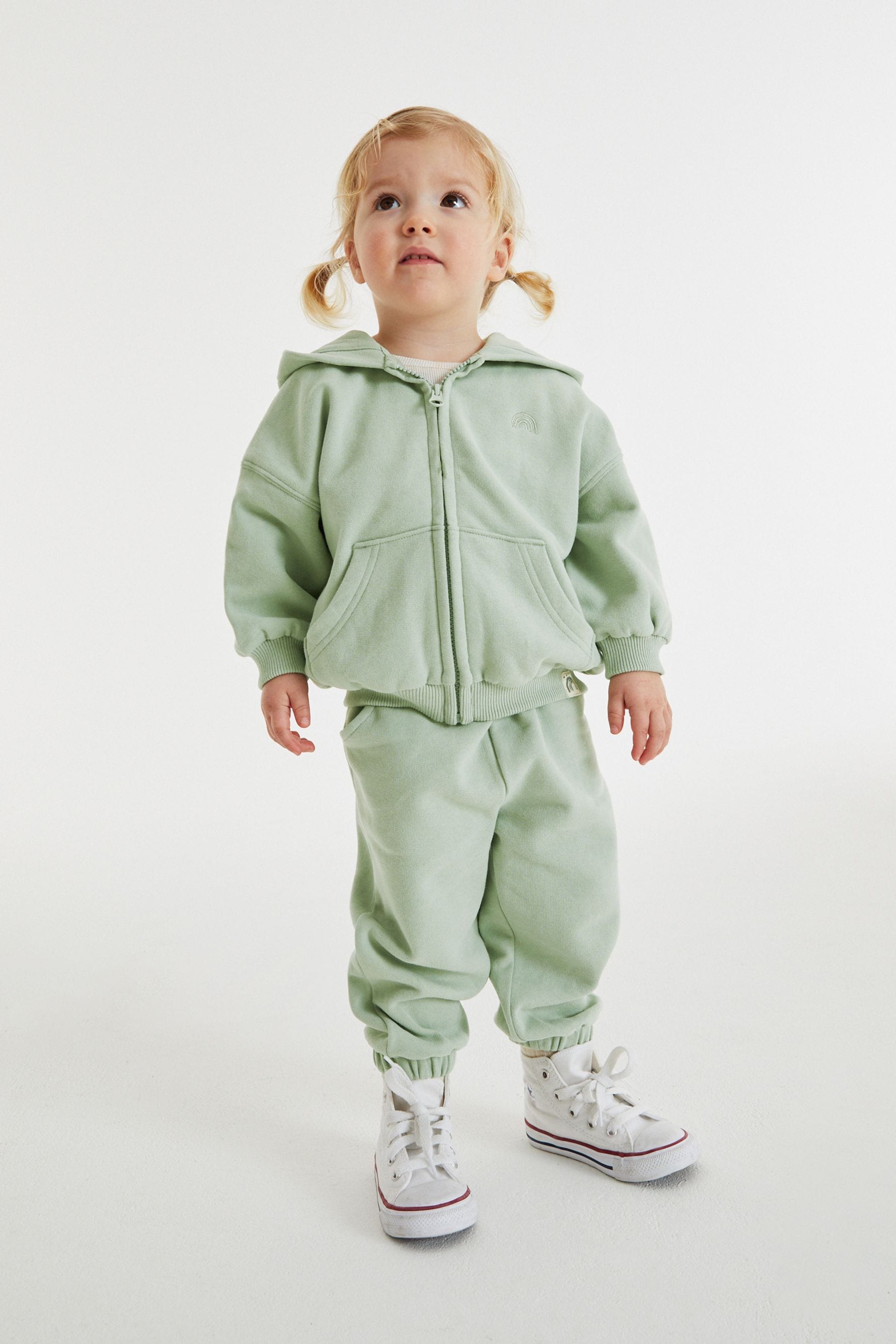 Green Zip Through Hoodie (3mths-7yrs)