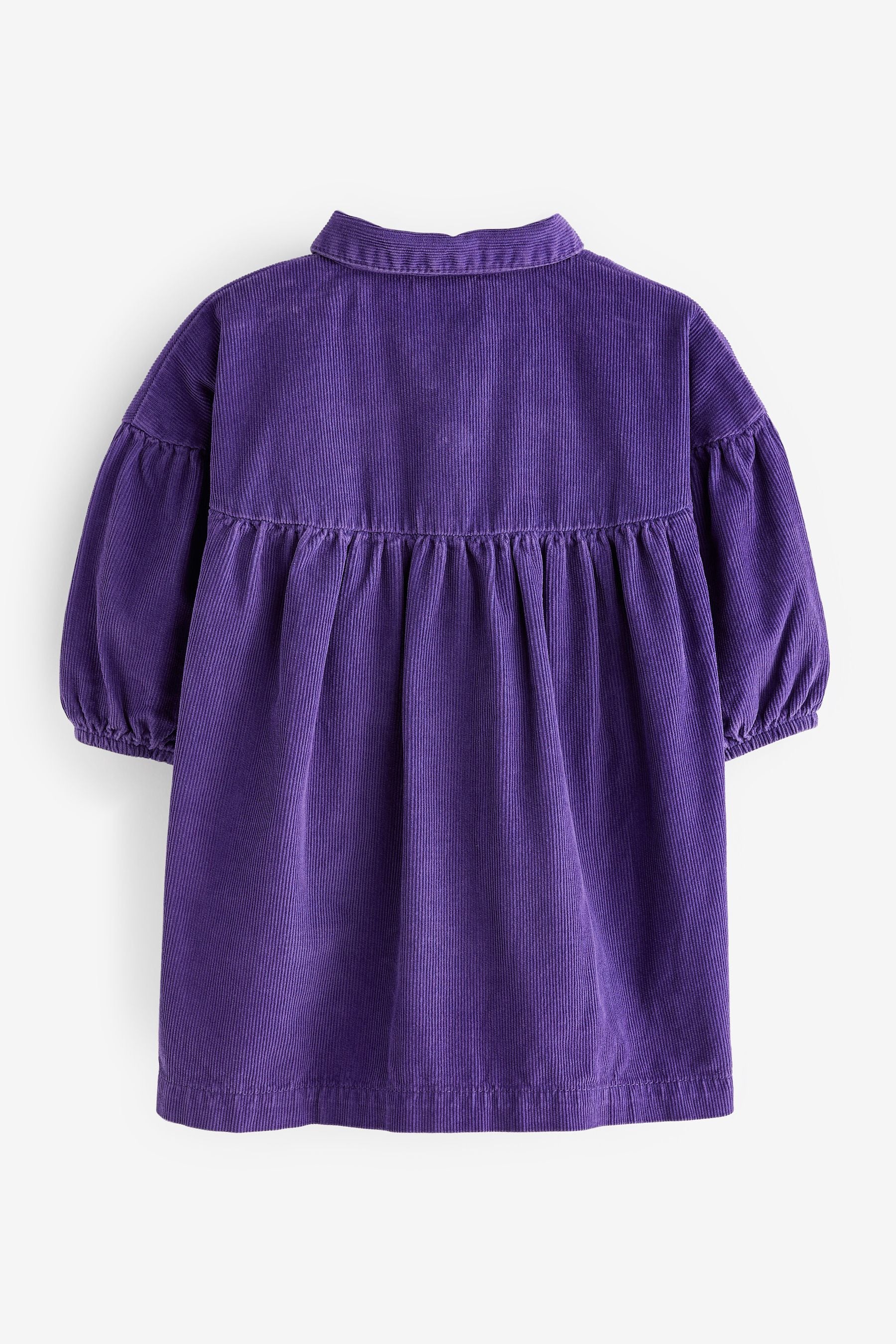 Purple Corduroy Cotton Shirt Dress (3mths-8yrs)