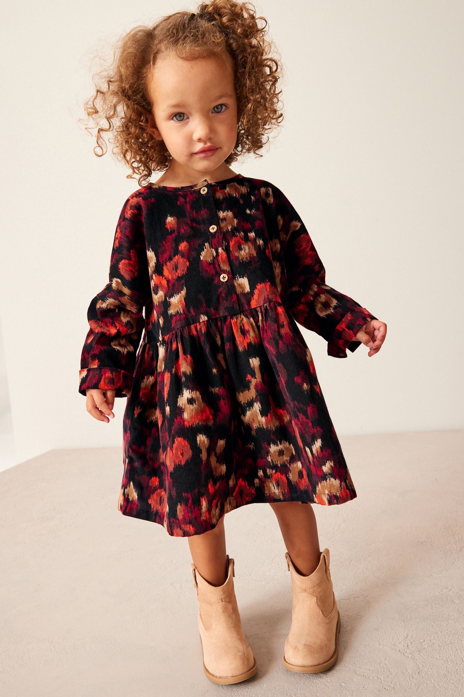 Animal Print Corduroy Relaxed Dress (3mths-8yrs)