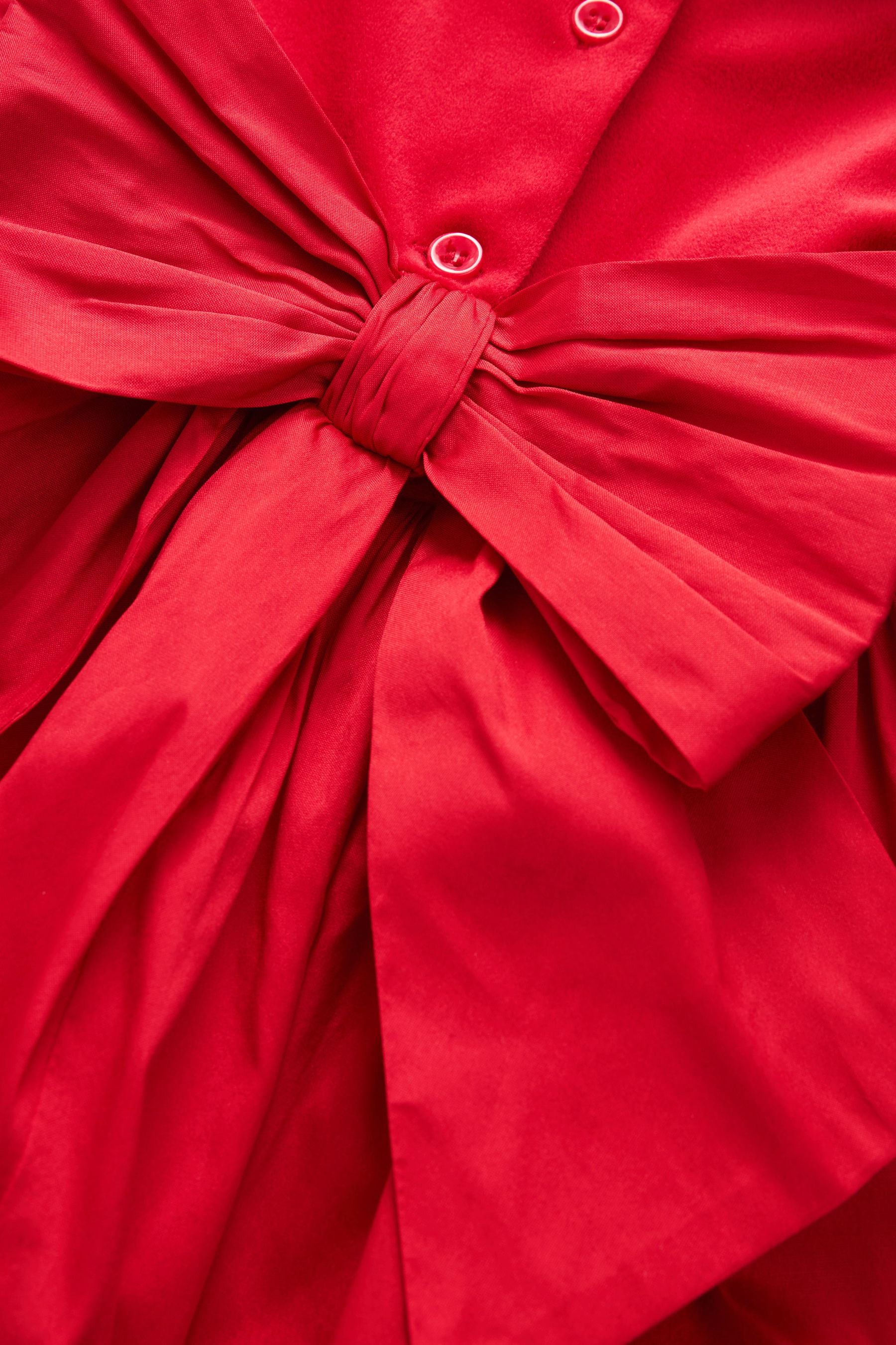 Red Velvet And Taffeta Prom Dress (3mths-8yrs)